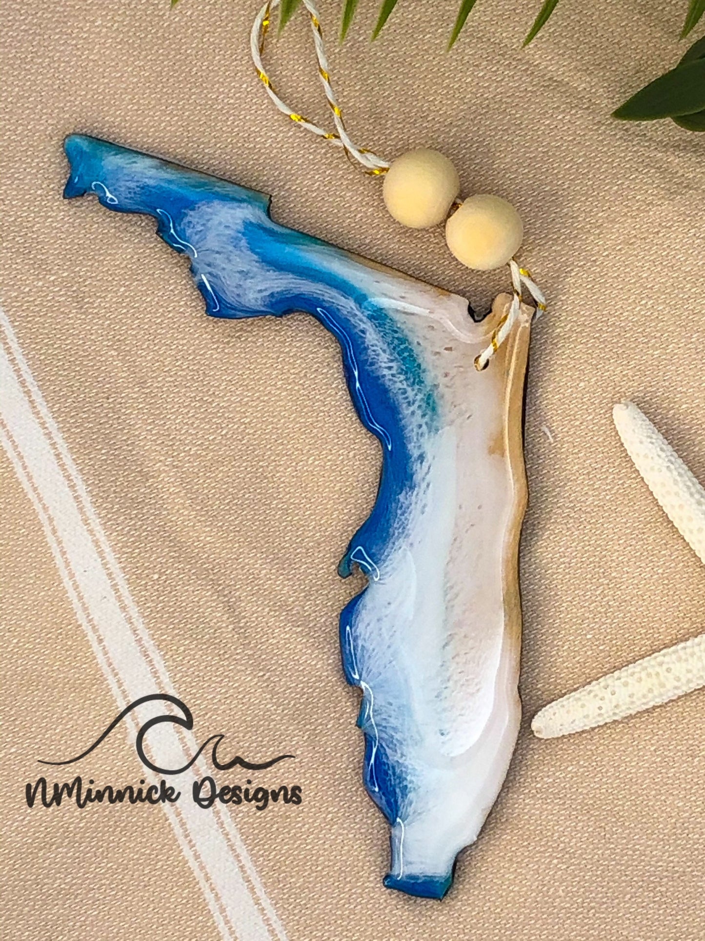 Florida Beach Christmas Ornament