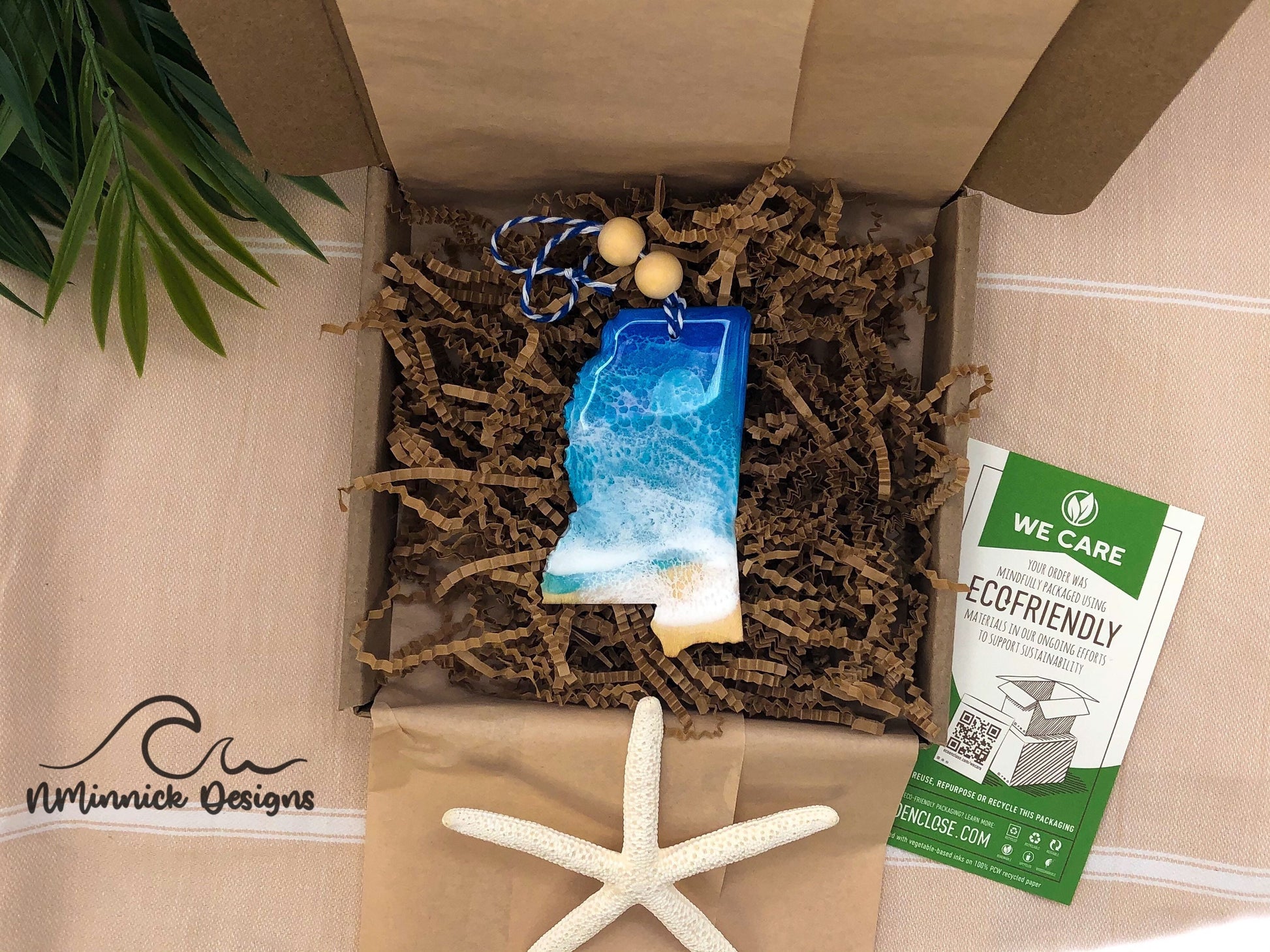 Mississippi Beach Christmas Ornament