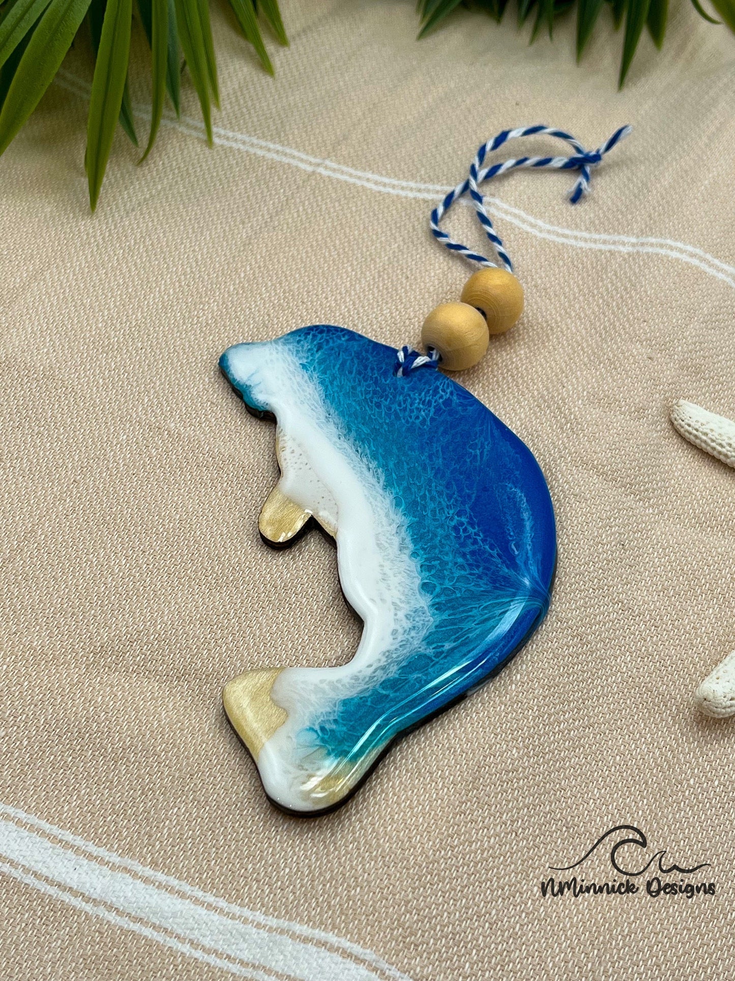 Manatee Beach Christmas Ornament
