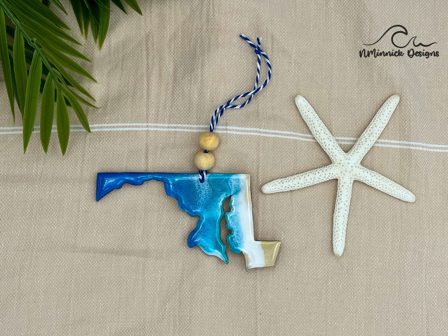 Maryland Beach Christmas Ornament