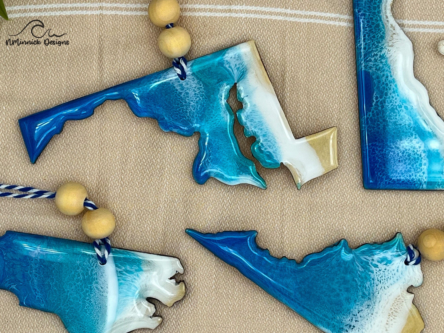 Maryland Beach Christmas Ornament