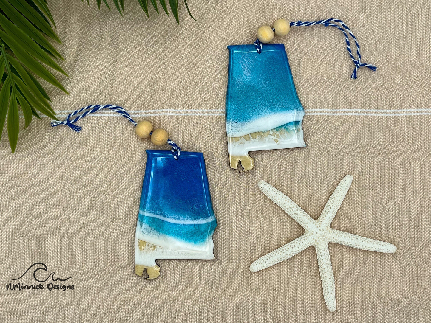 Alabama Beach Christmas Ornament