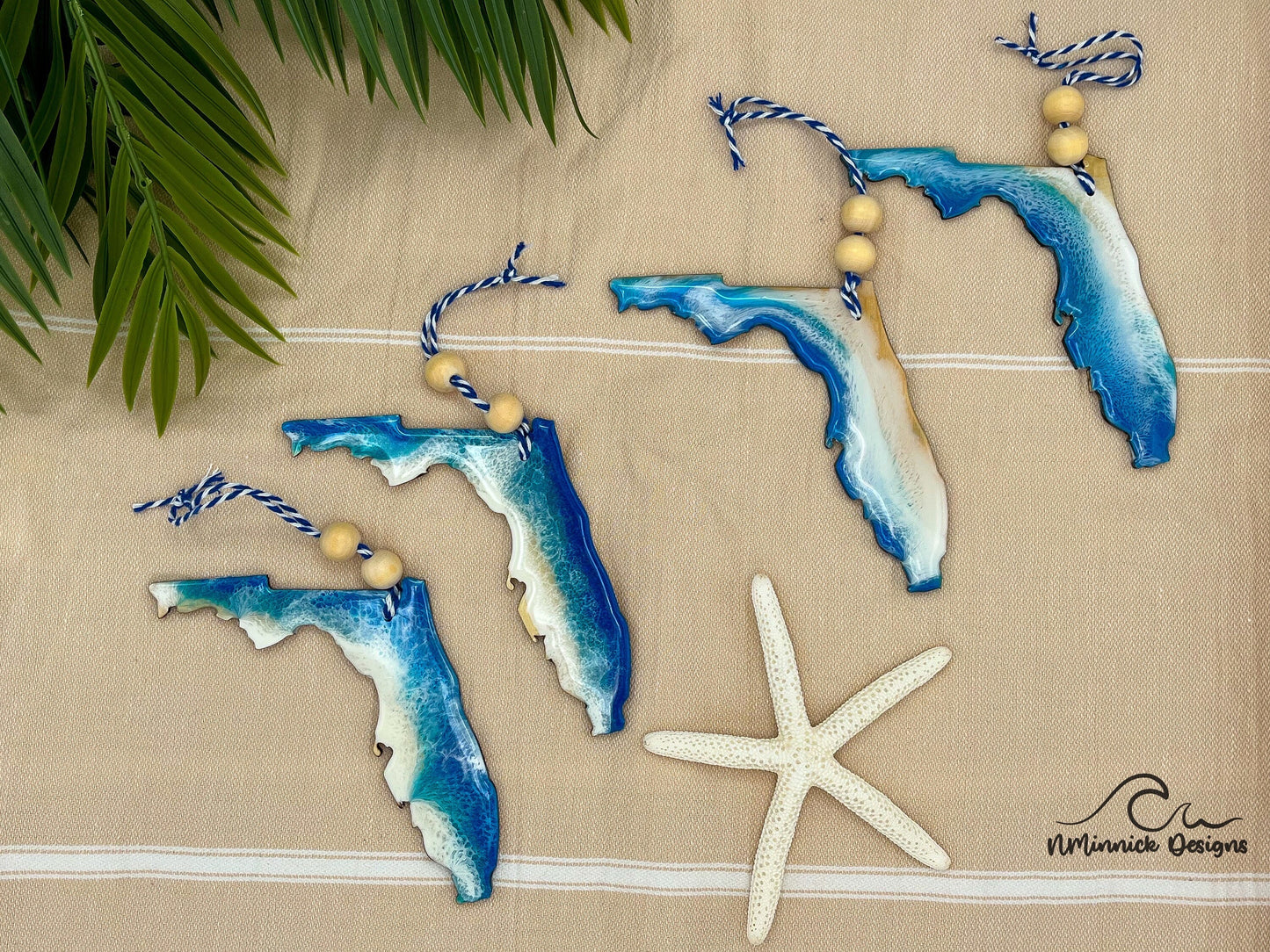 Florida Beach Christmas Ornament