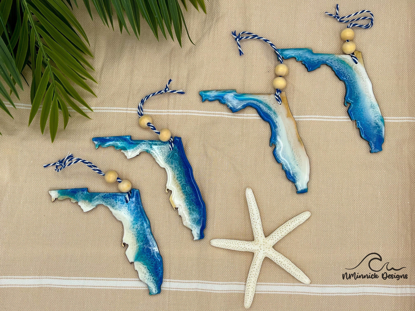 Florida Beach Christmas Ornament