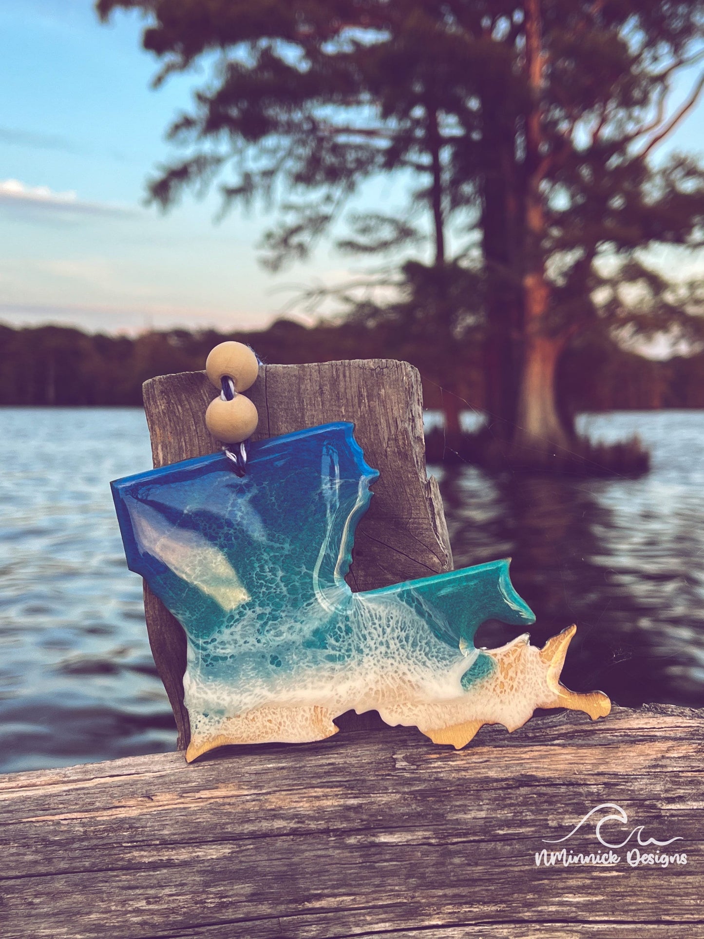 Louisiana Beach Christmas Ornament