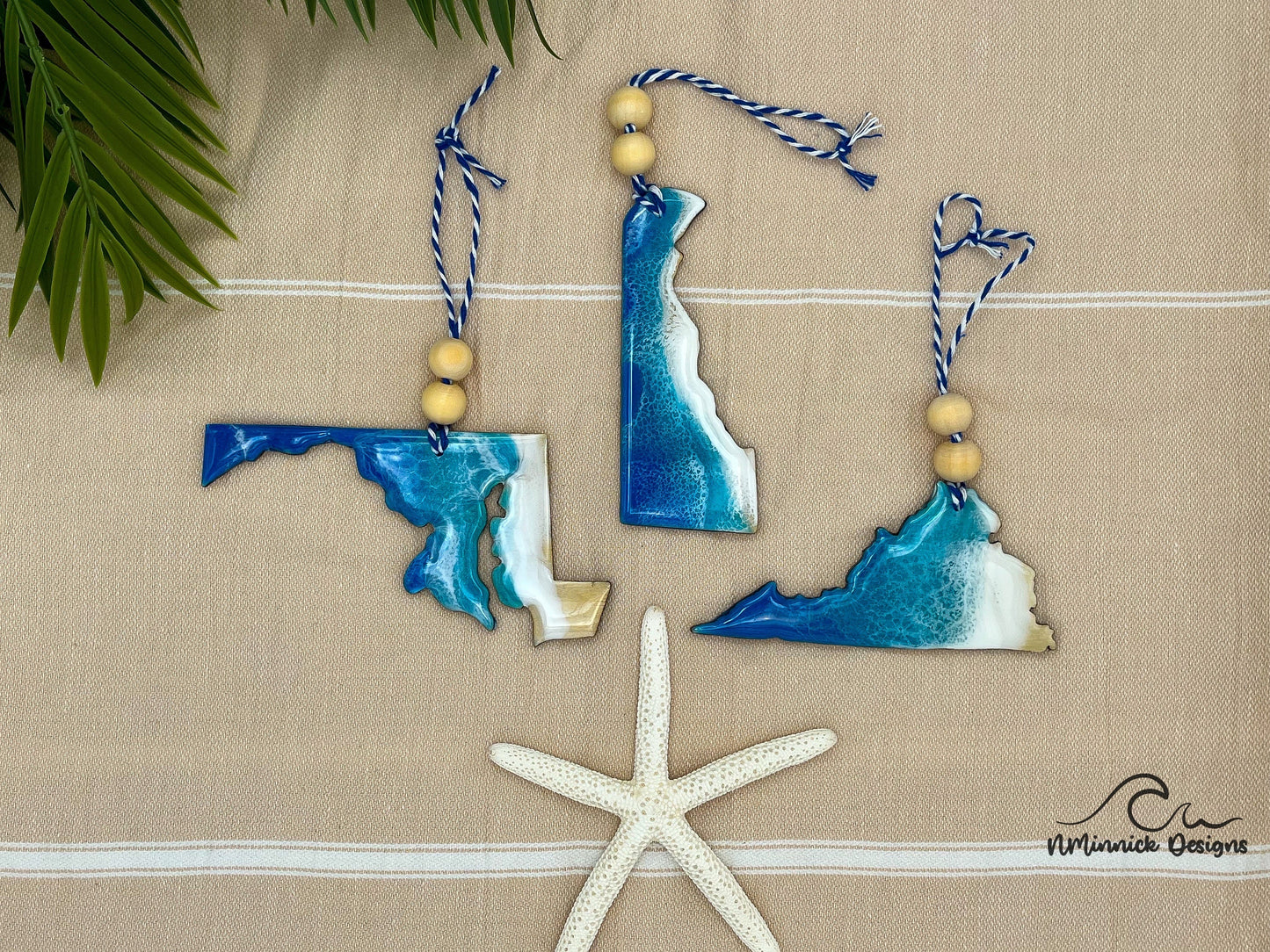 Maryland Beach Christmas Ornament
