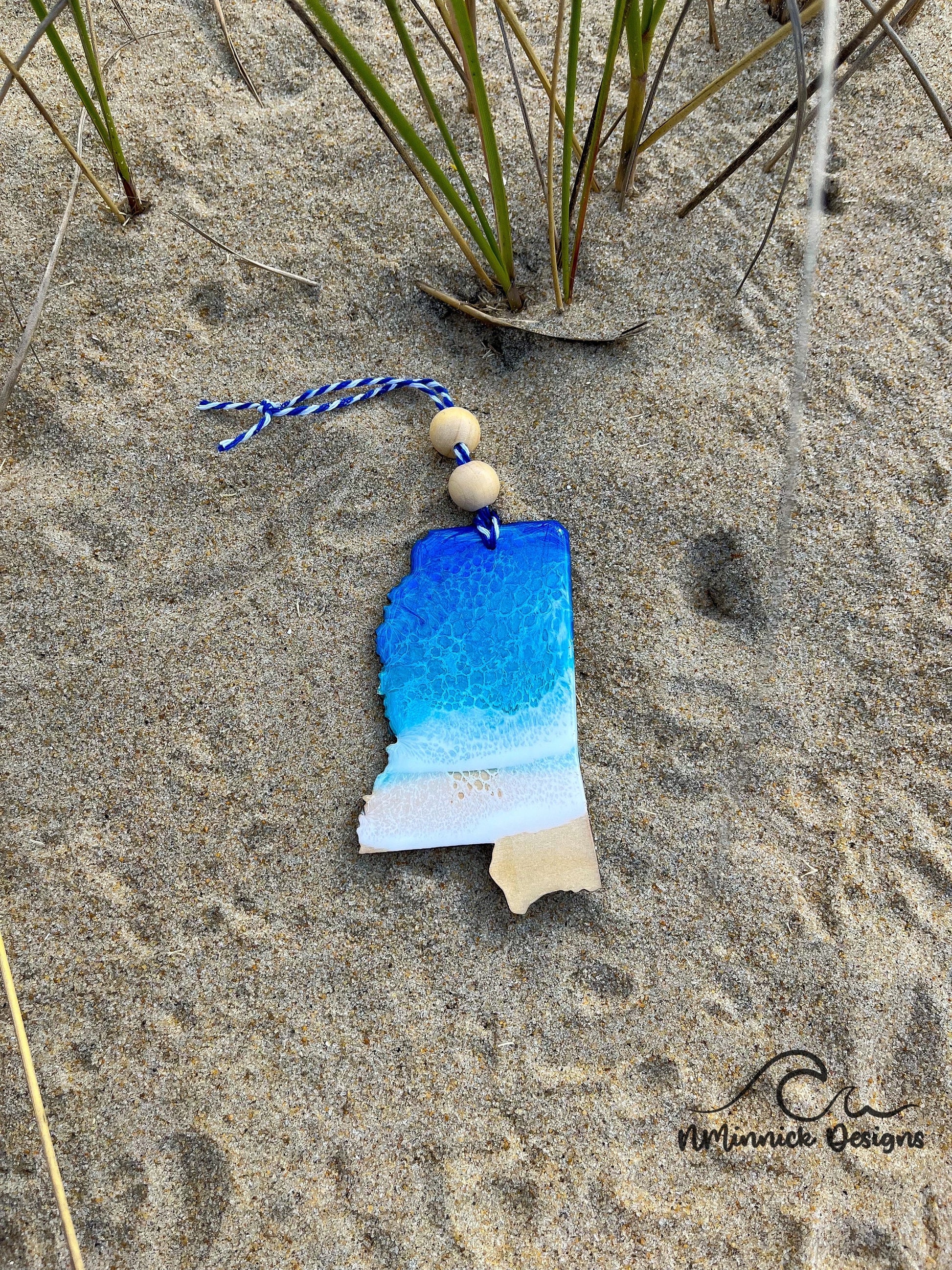 Mississippi Beach Christmas Ornament