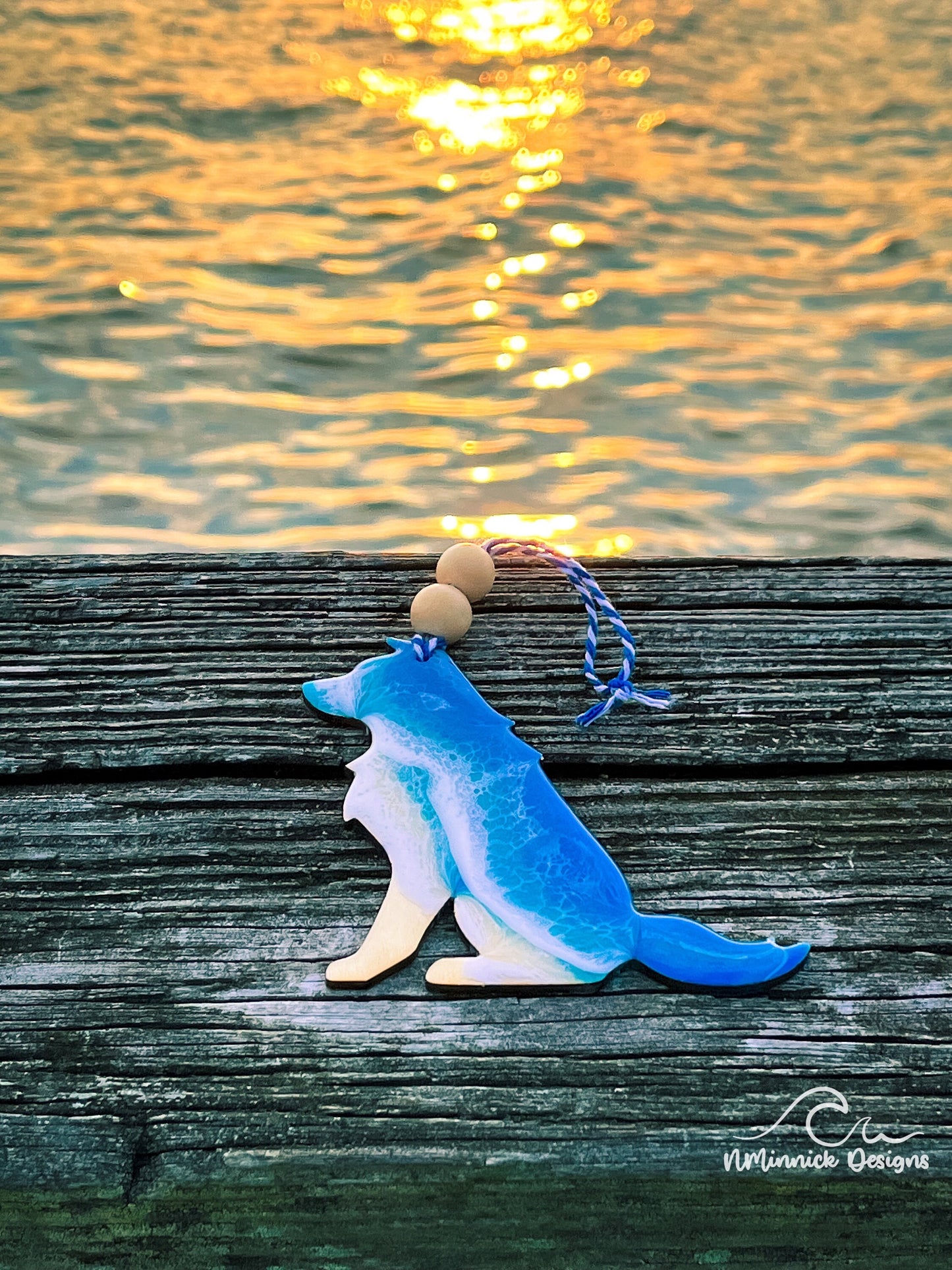 Beach Dog Christmas Ornament - Pet Memorial Ornament