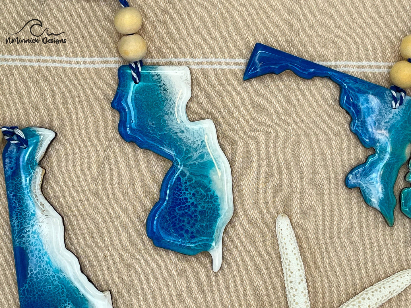 New Jersey Beach Christmas Ornament