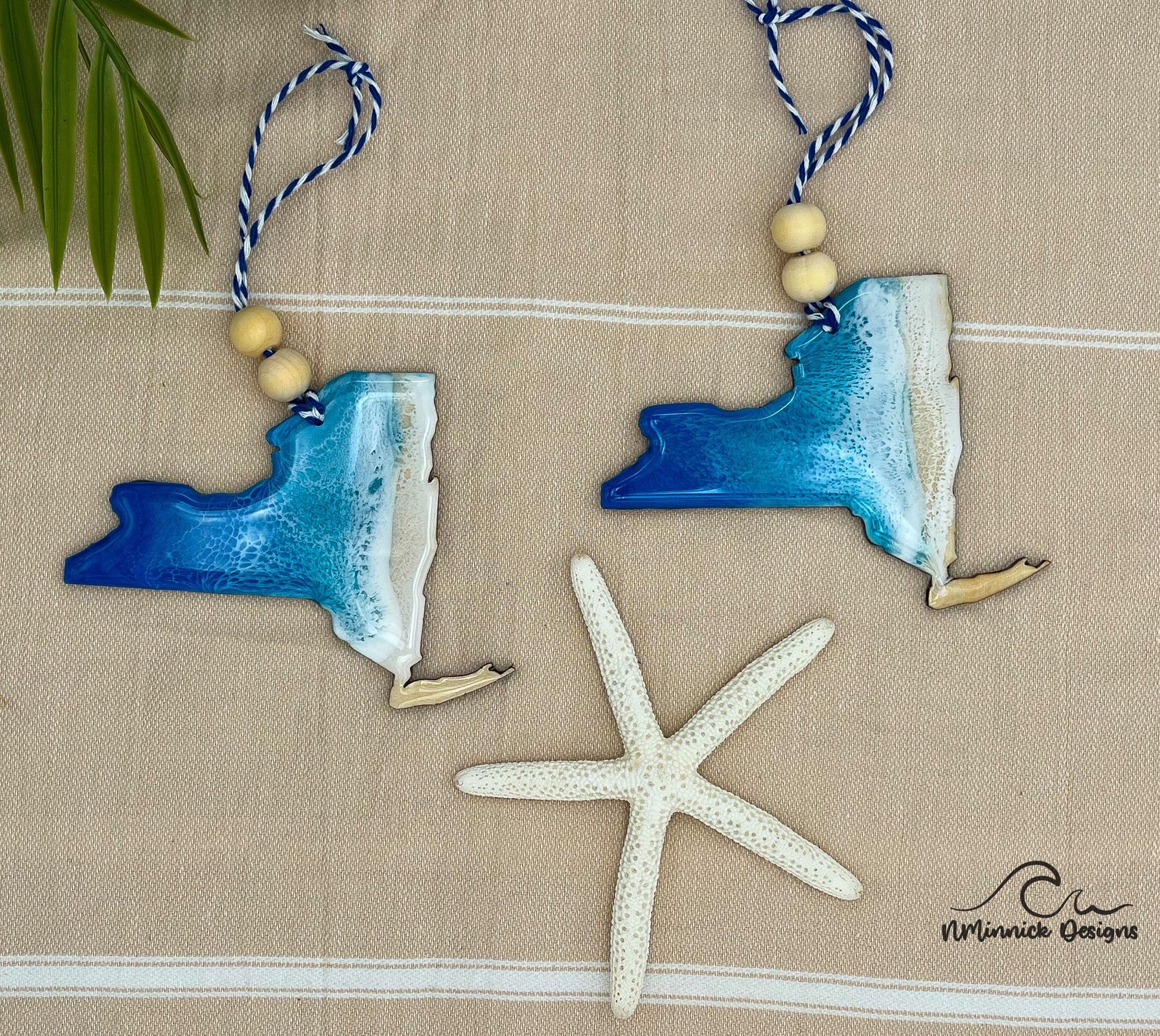 New York Beach Christmas Ornament