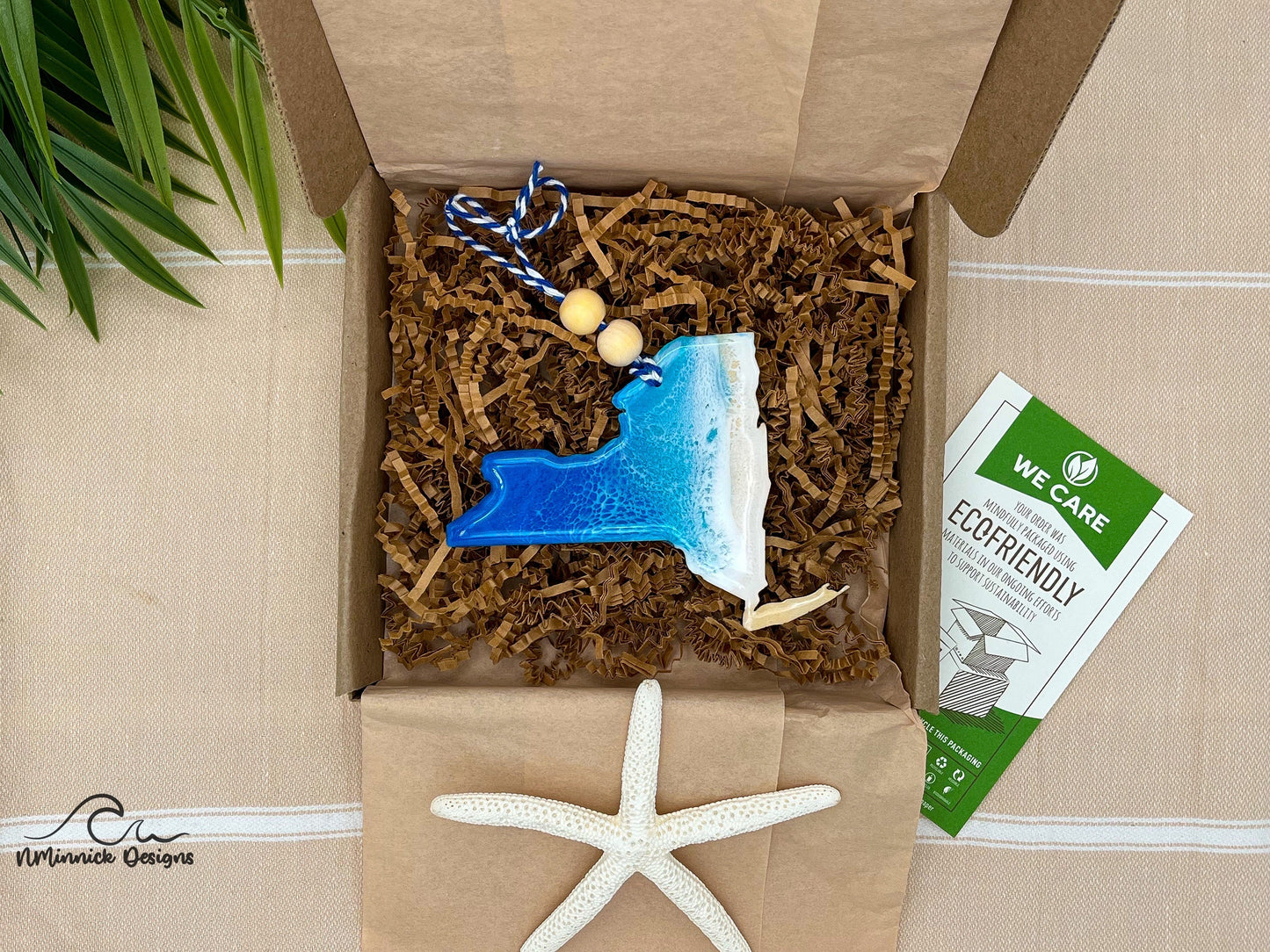 New York Beach Christmas Ornament