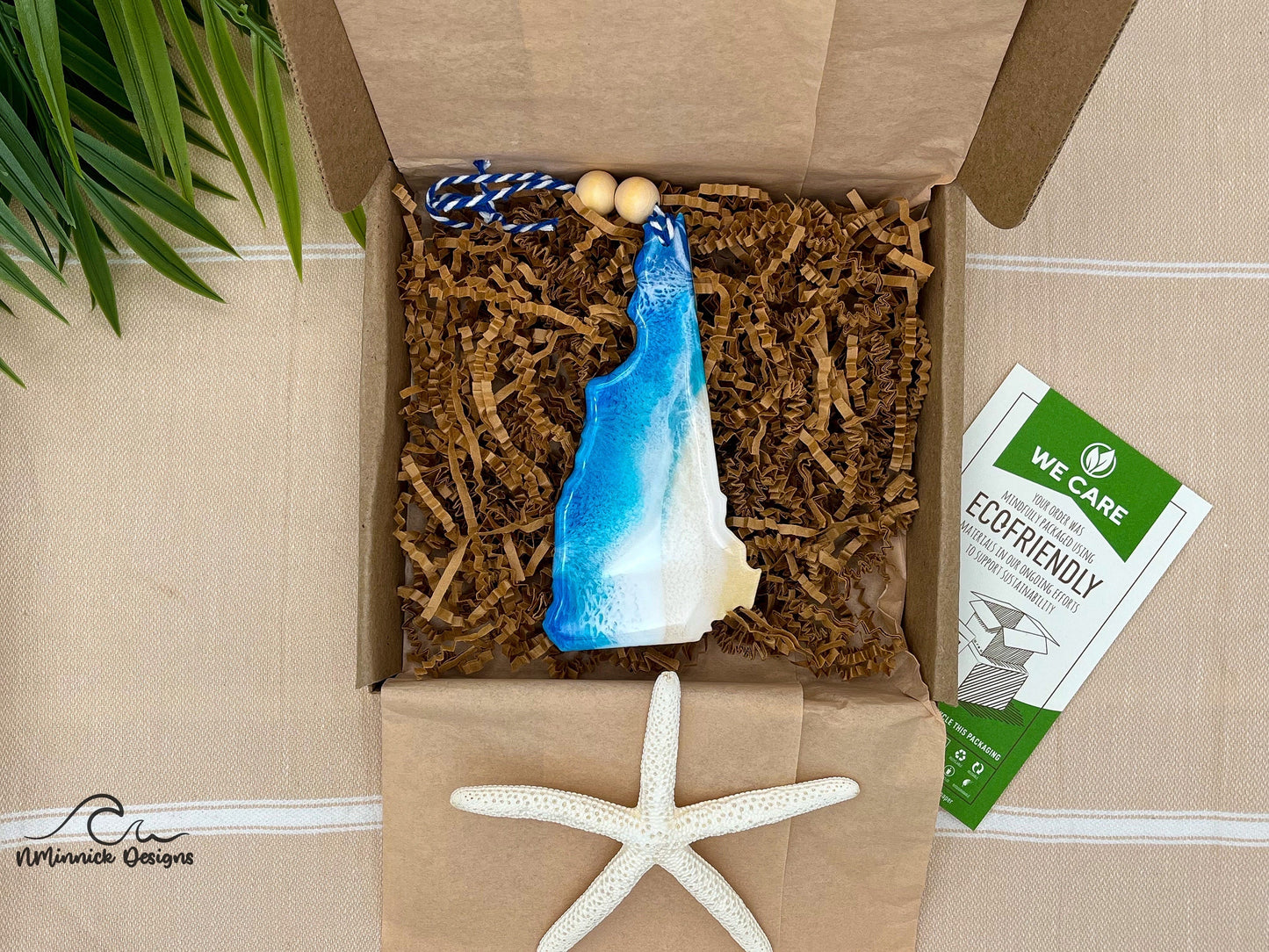 New Hampshire Ocean Resin Ornament