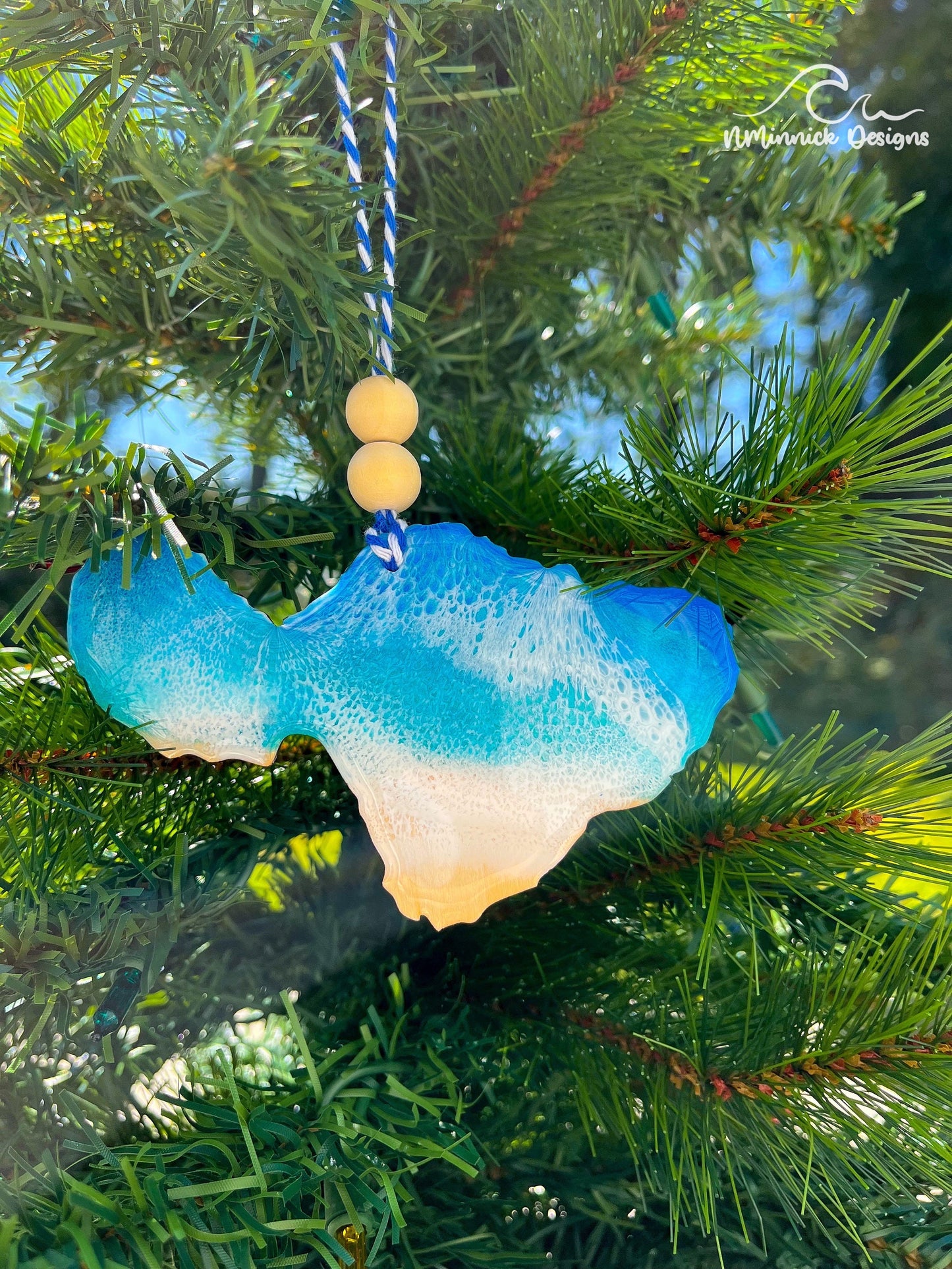 Hawaii Beach Christmas Ornaments - Hawaii, Maui, Oahu, Kauai