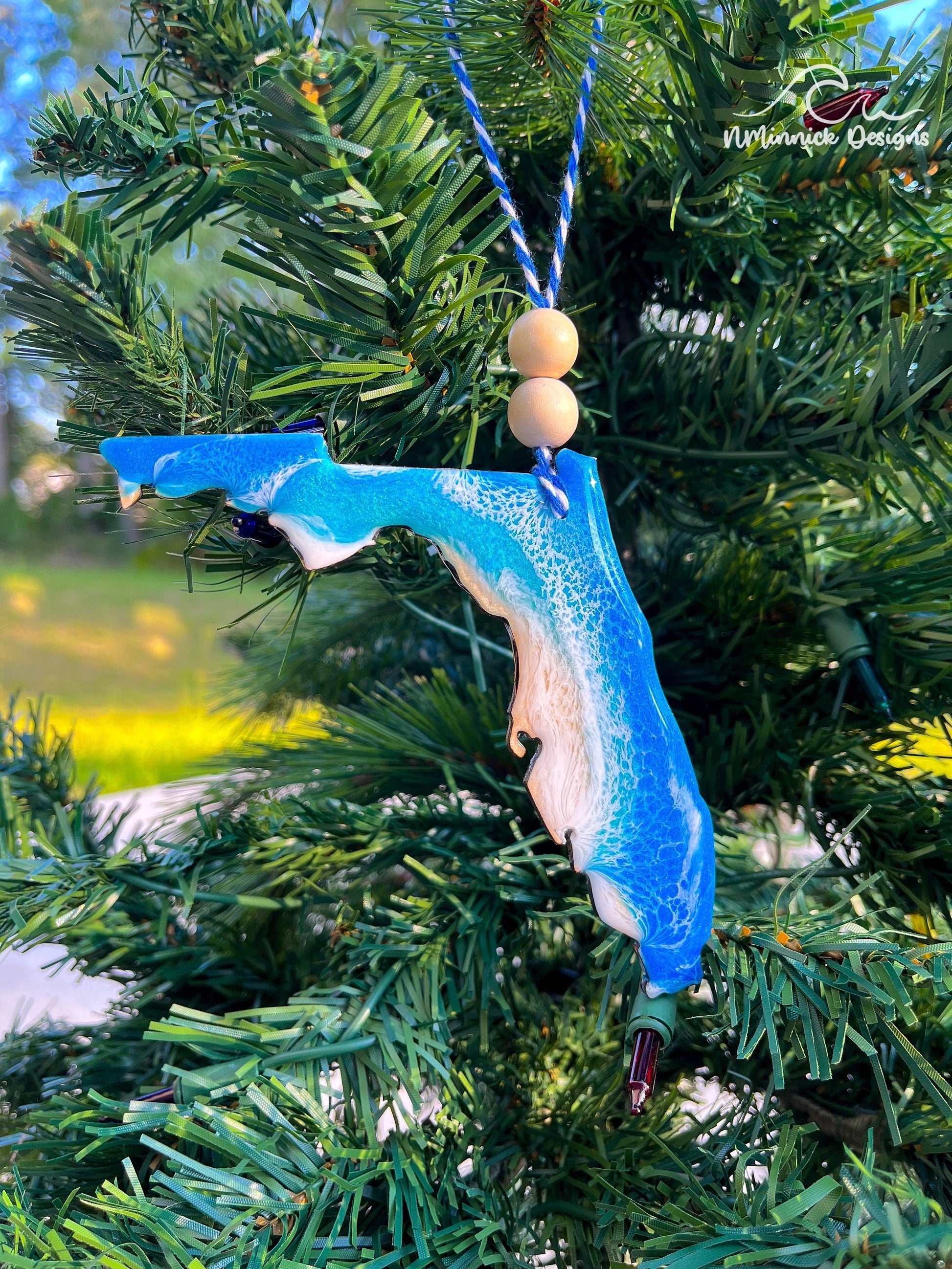 Florida Ornament Gift Box with Keepsake Ornament Gift Bag and Custom Card