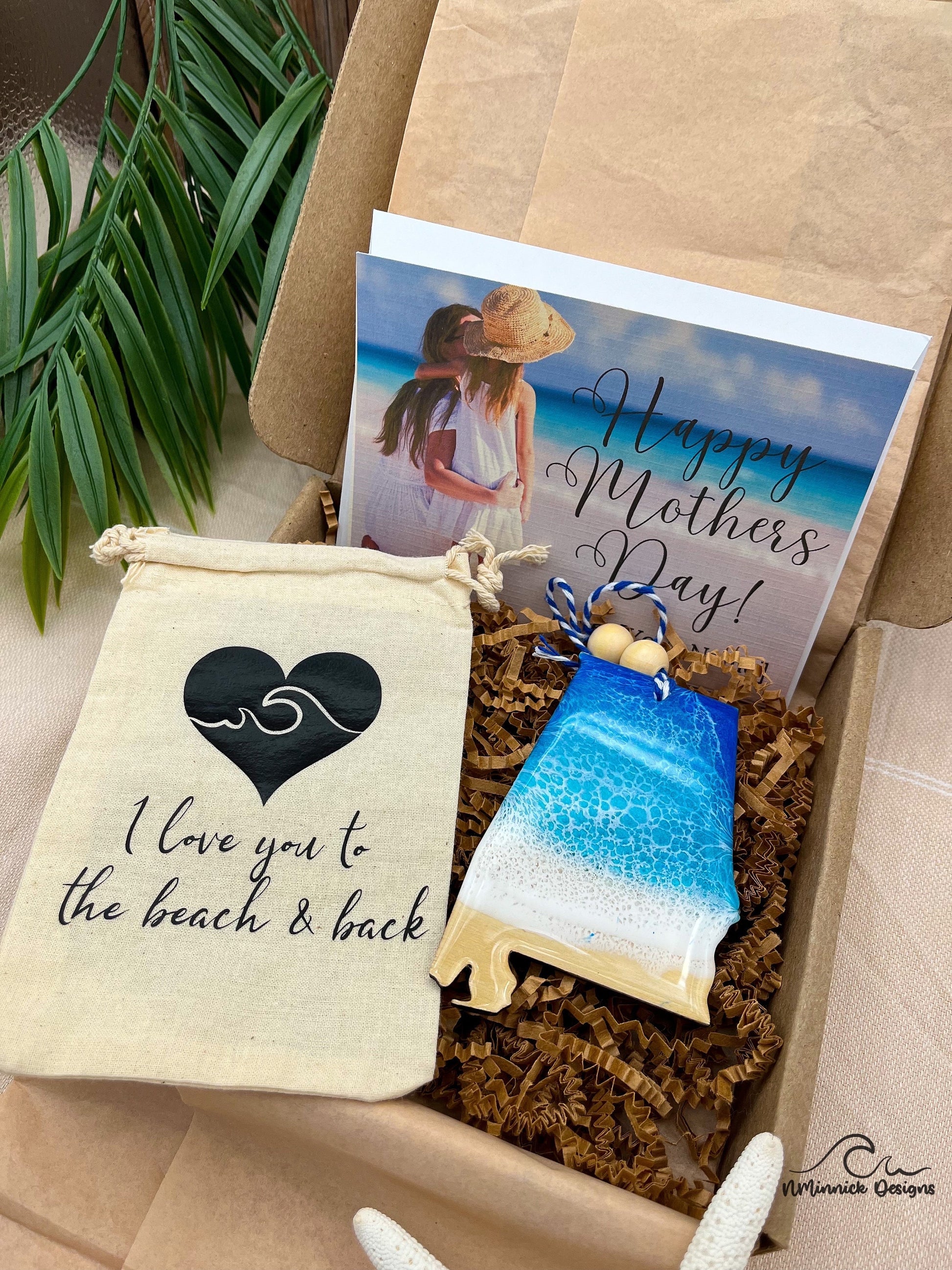 Alabama Beach Ornament Gift Box with Keepsake Ornament Gift Bag and Custom Card