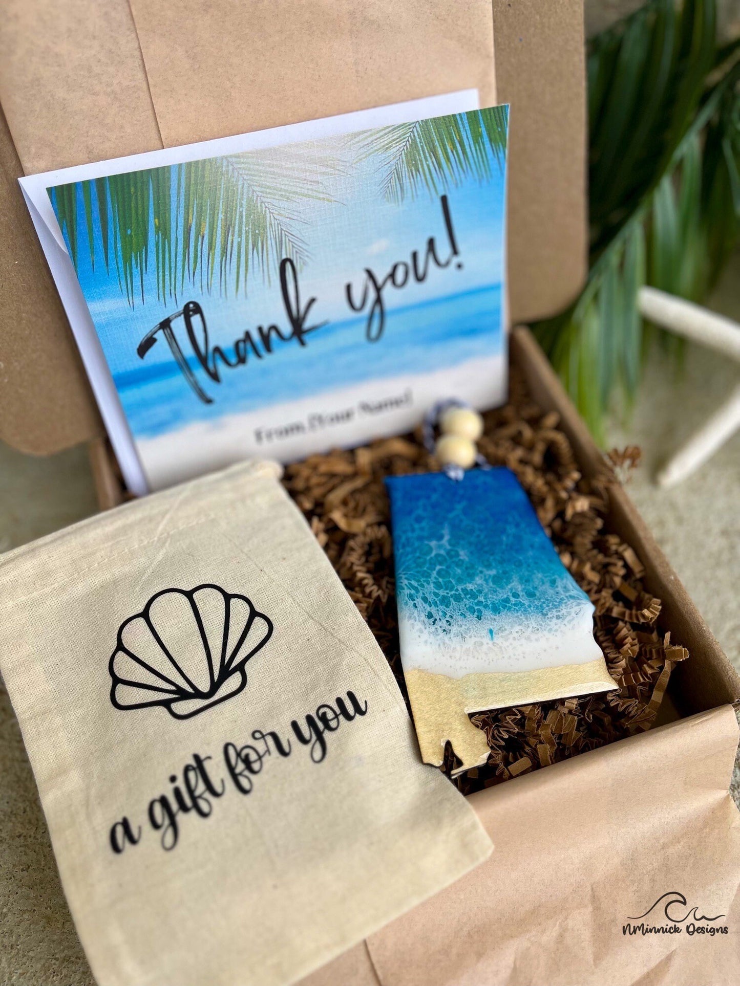 Alabama Beach Ornament Gift Box with Keepsake Ornament Gift Bag and Custom Card