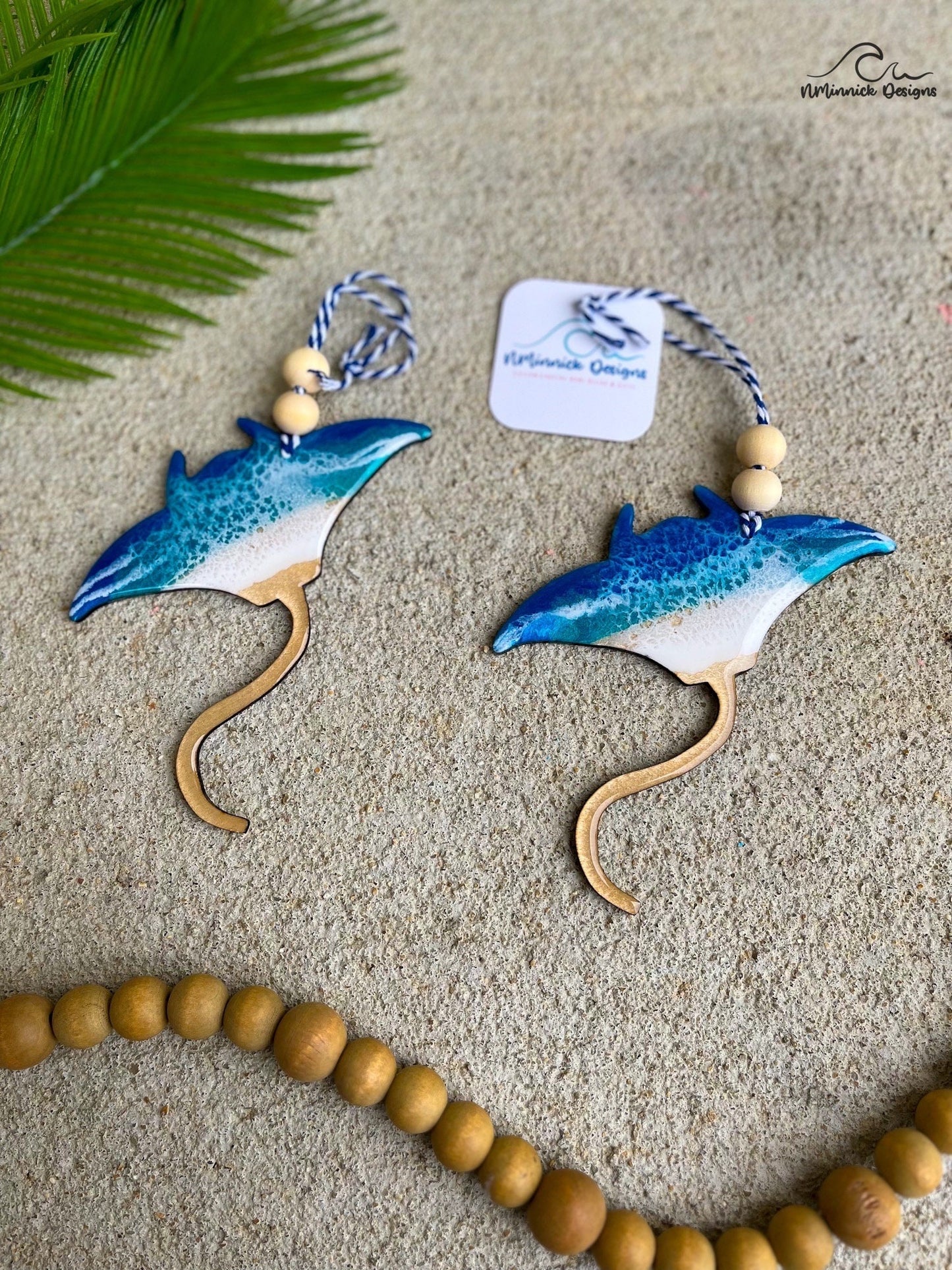 Manta Ray Ocean Resin Ornament