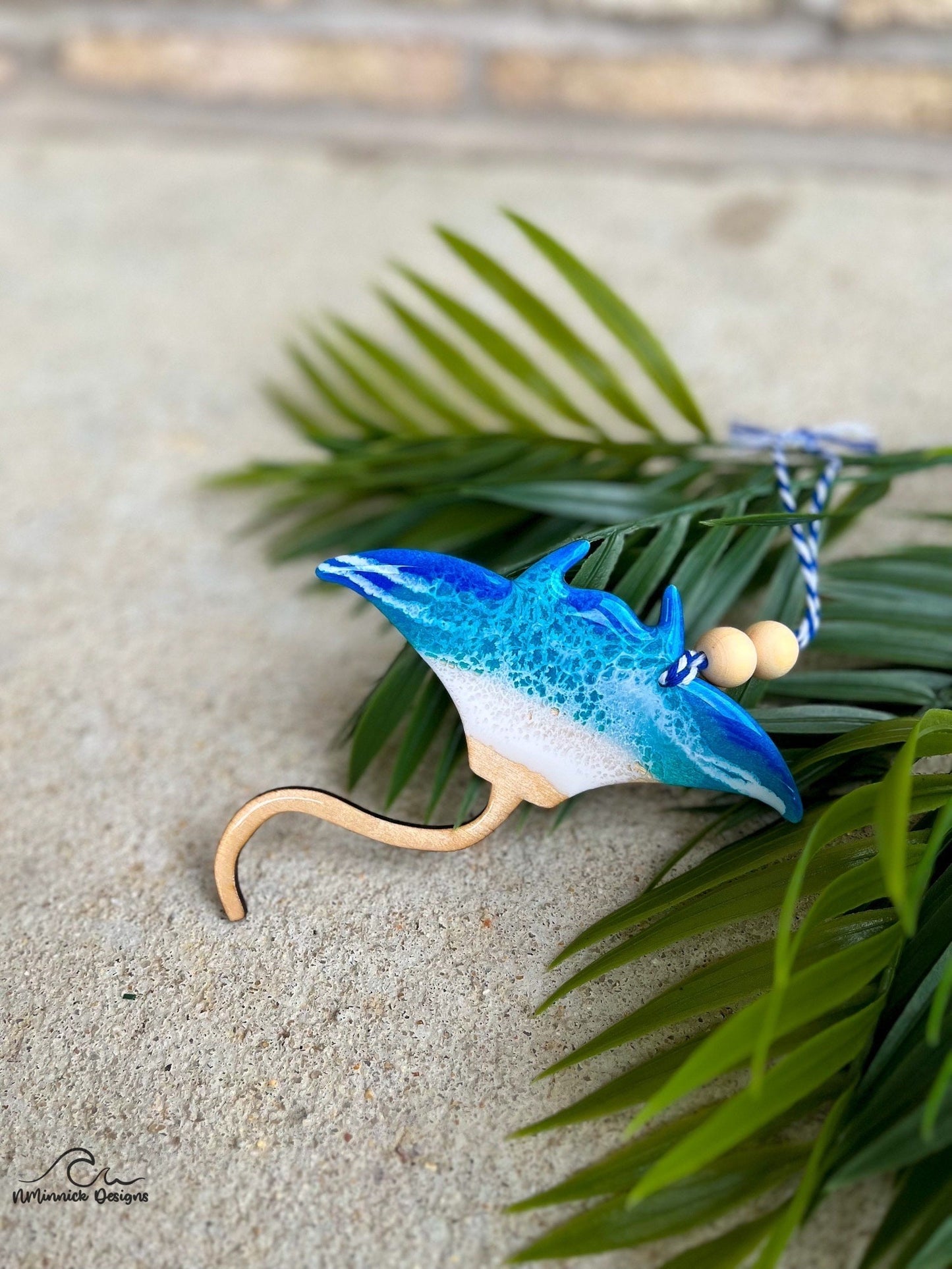 Manta Ray Ocean Resin Ornament