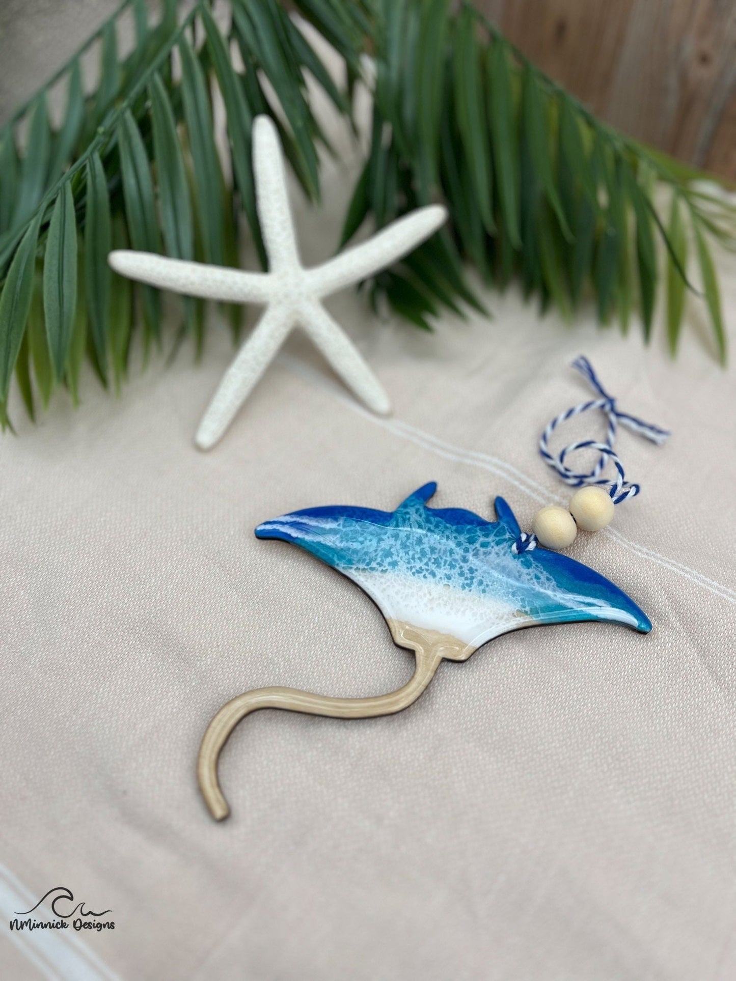 Manta Ray Ocean Resin Ornament
