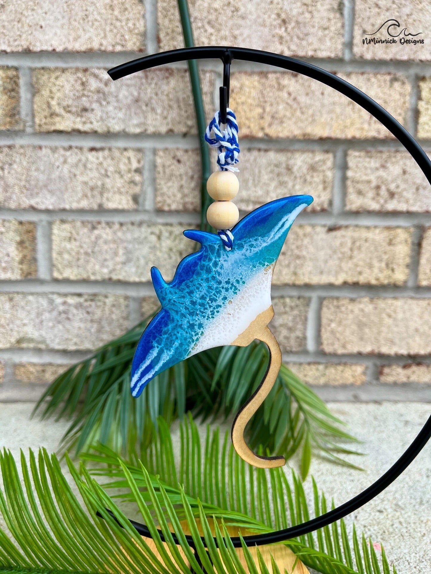 Manta Ray Ocean Resin Ornament
