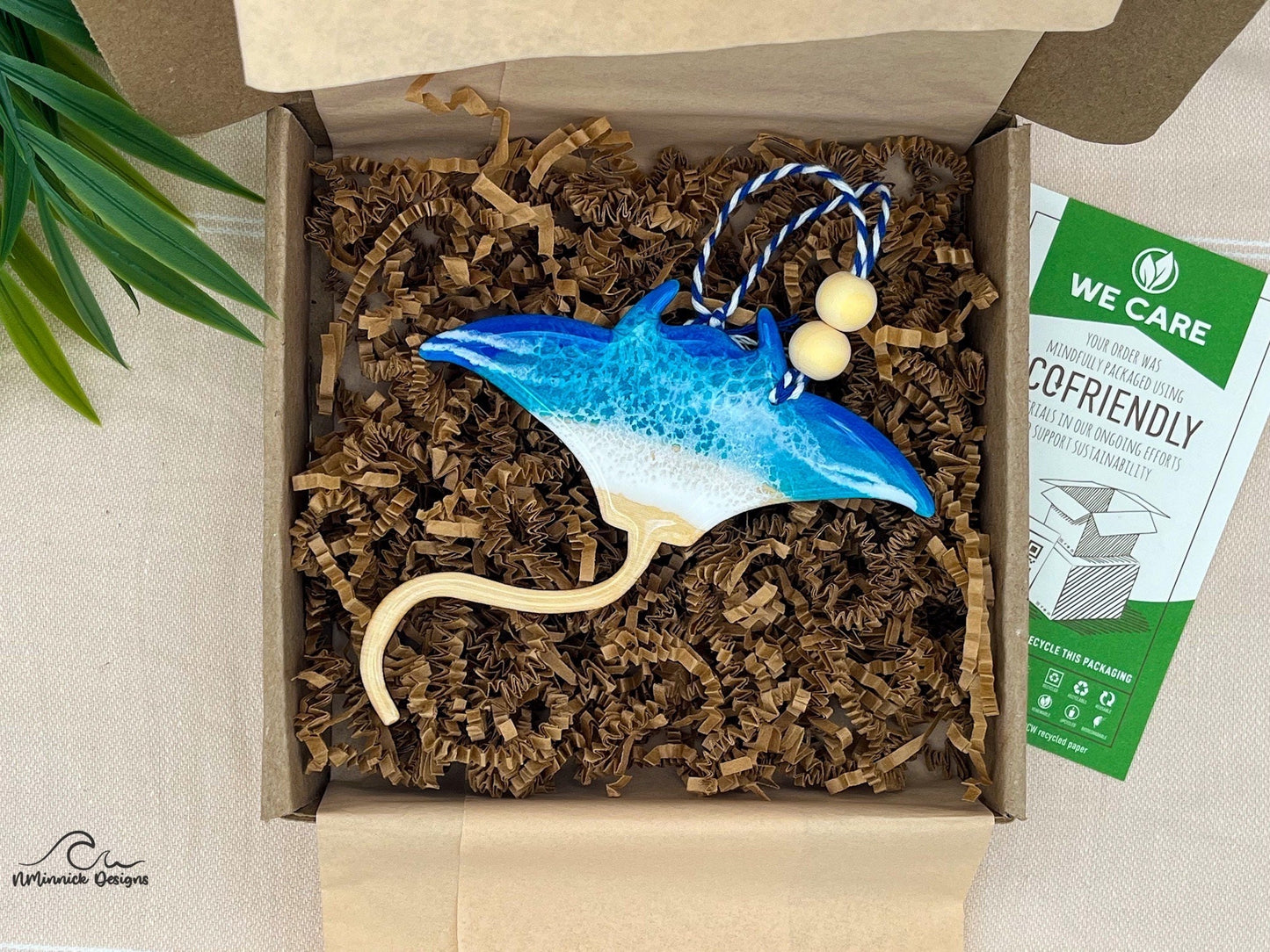 Manta Ray Ocean Resin Ornament
