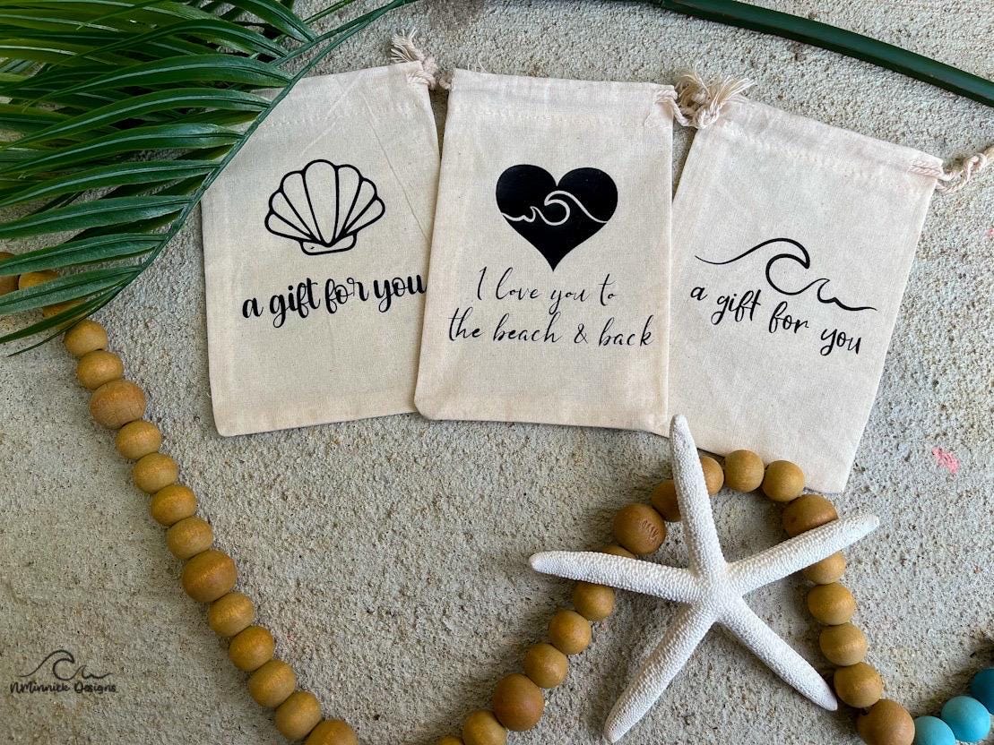 Puerto Rico Ocean Resin Ornament Gift Box with Muslin Bag and Personalized Card, Vacation Memories, Beach Gifts, Ocean Waves