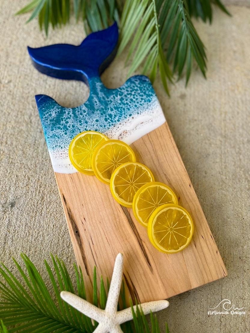 Mermaid Tail Wood Charcuterie Board