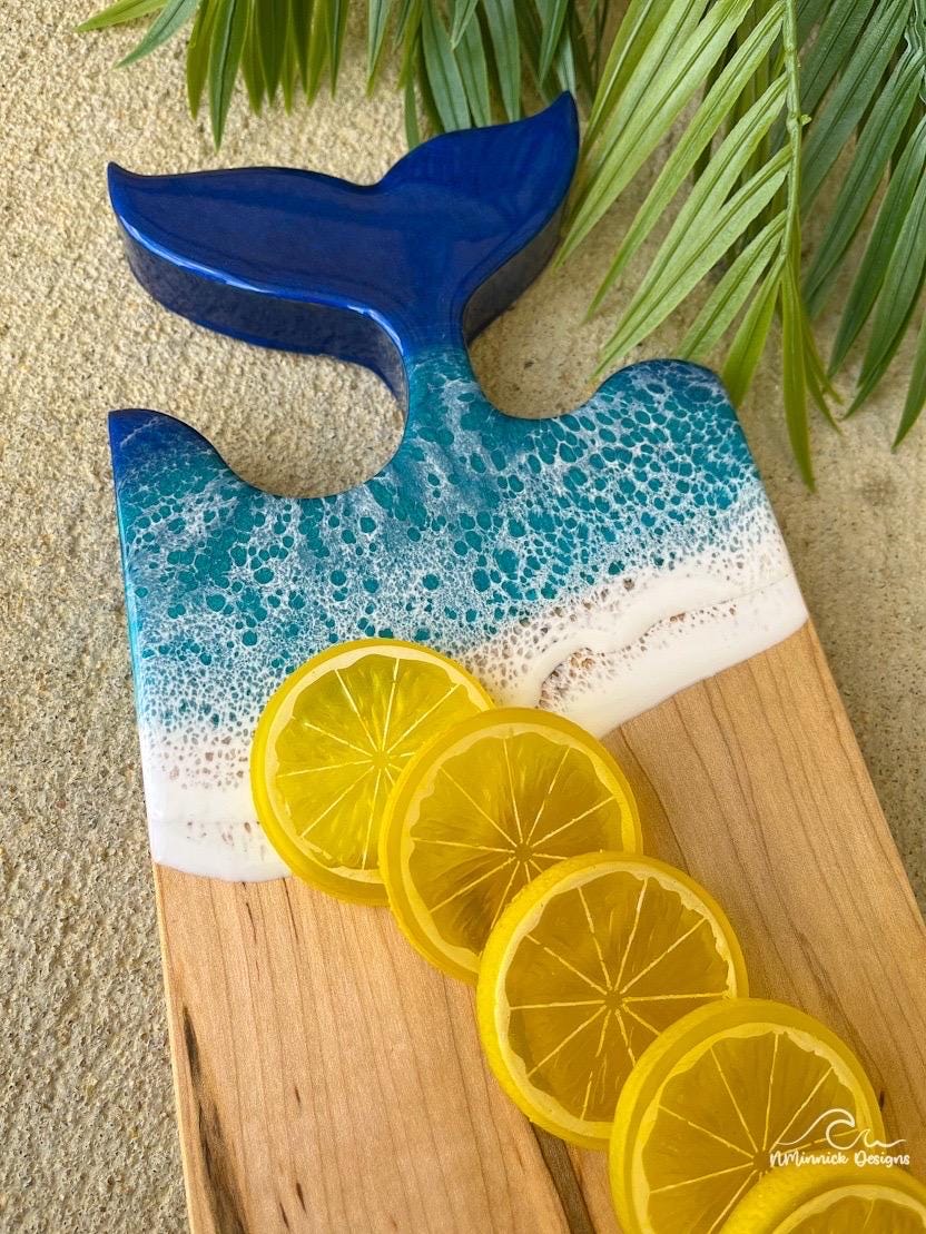 Mermaid Tail Wood Charcuterie Board