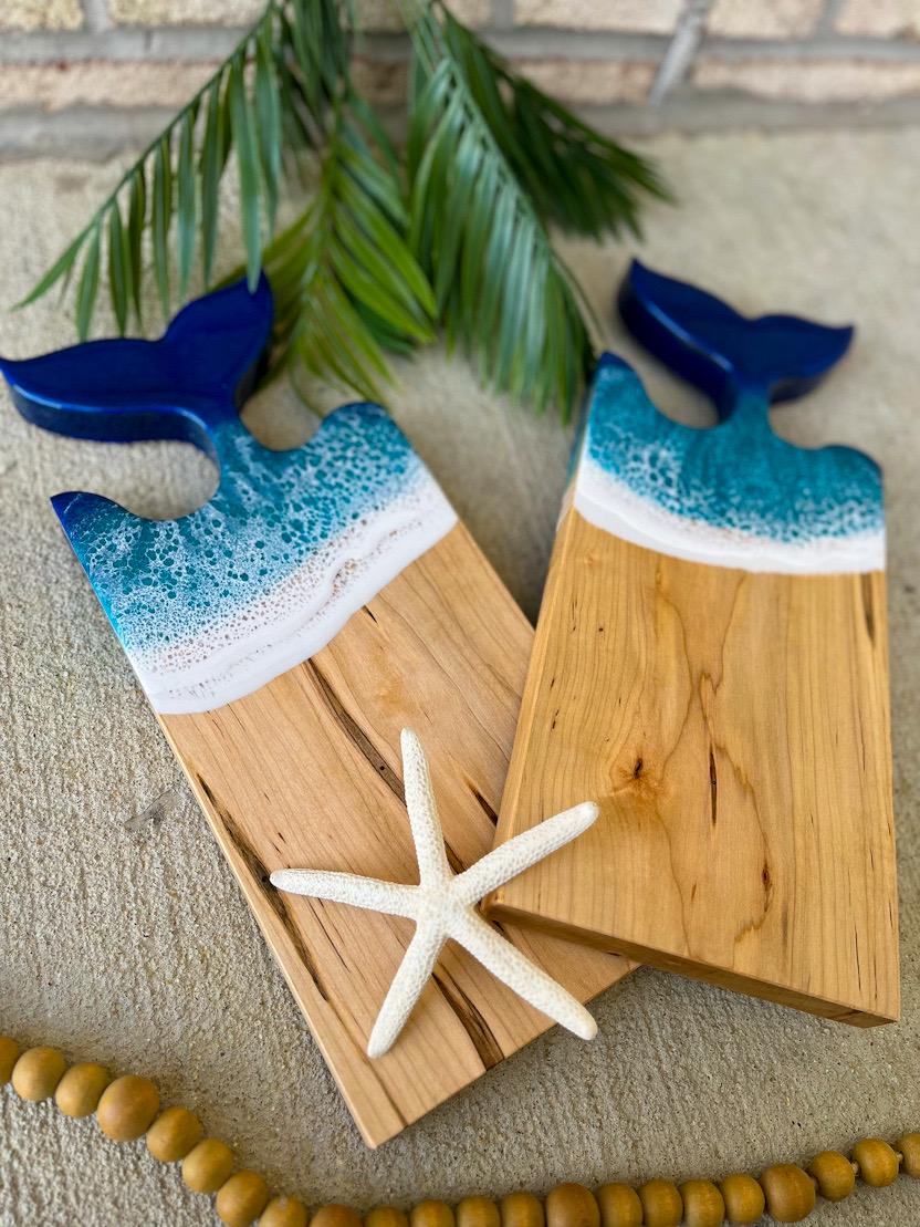 Mermaid Tail Wood Charcuterie Board