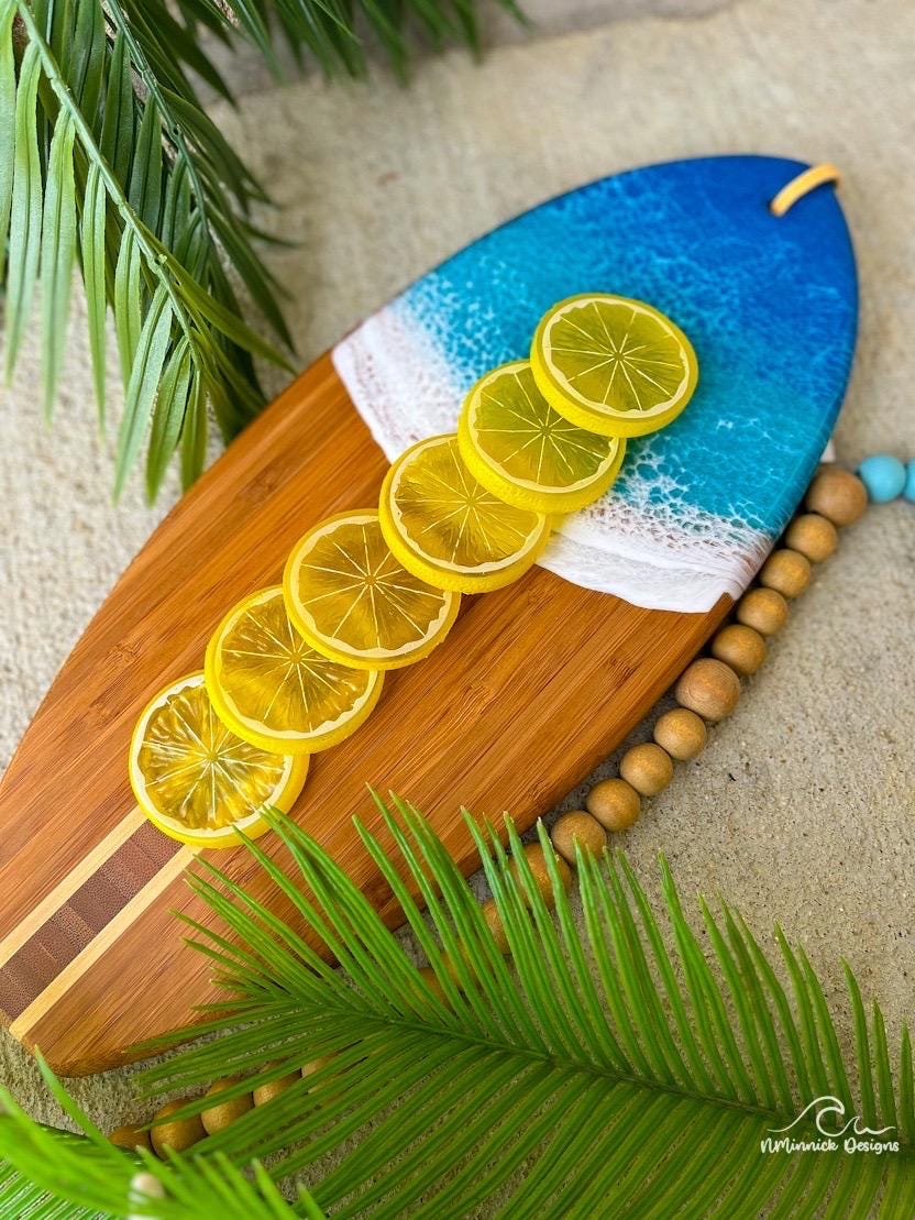 Surf Board Ocean Charcuterie Board