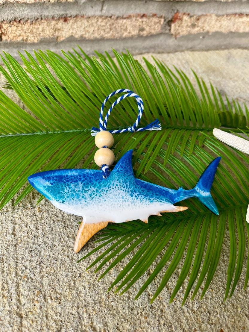 Shark Beach Christmas Ornament