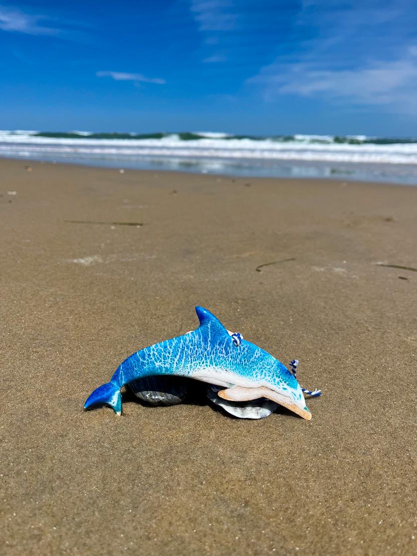 Dolphin Ocean Resin Christmas Ornament