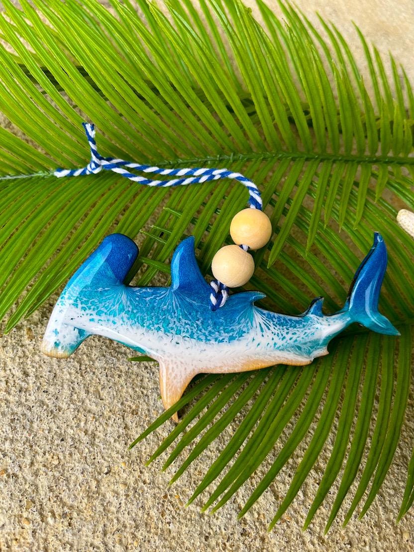 Shark Beach Christmas Ornament