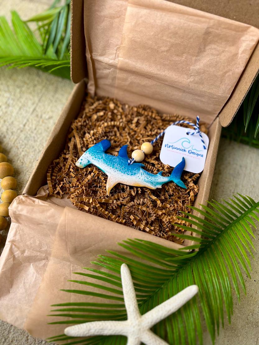 Shark Beach Christmas Ornament