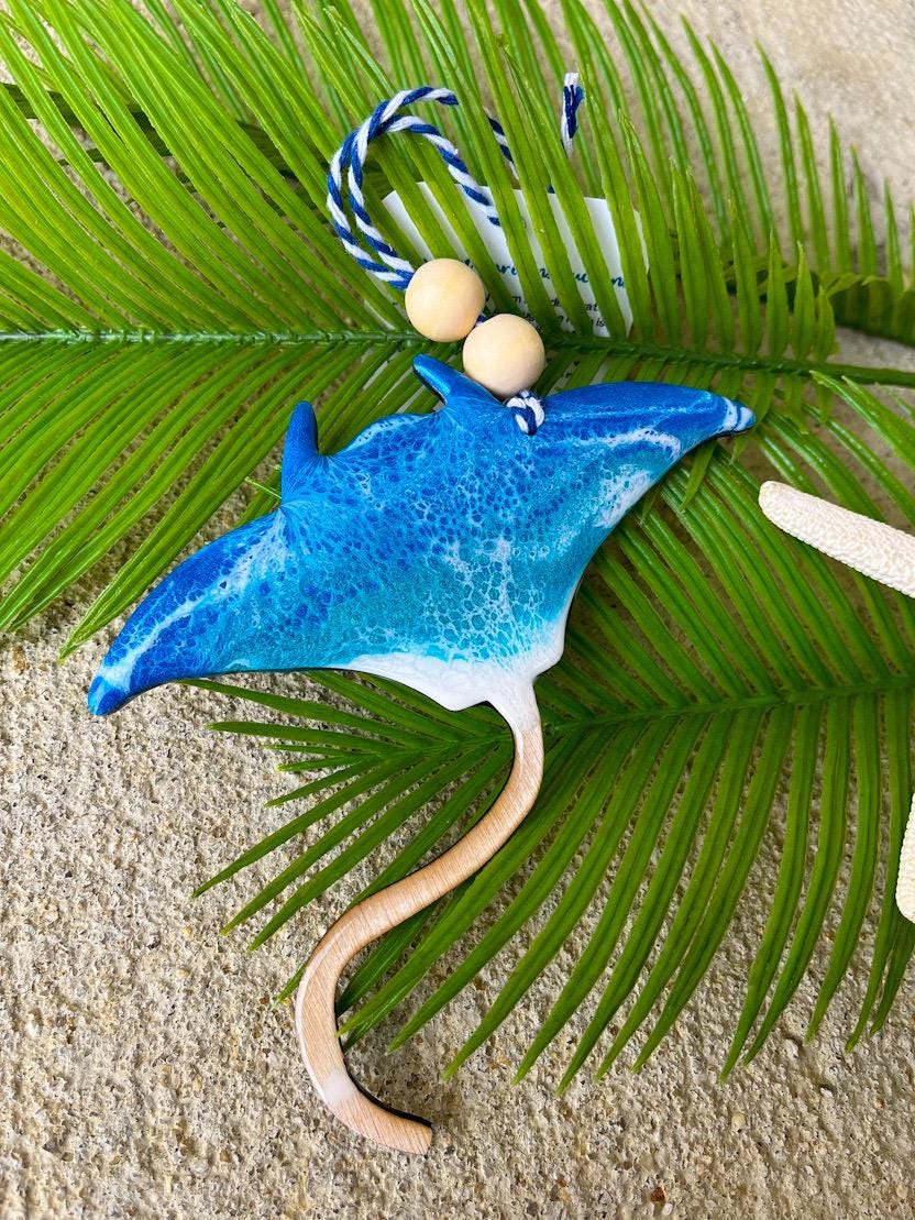 Manta Ray Ocean Resin Ornament