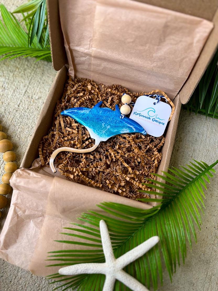 Manta Ray Ocean Resin Ornament
