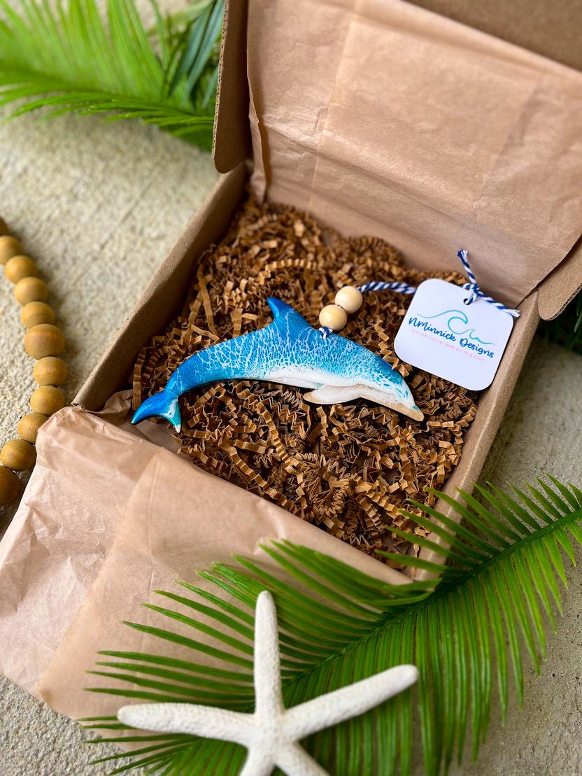 Dolphin Ocean Resin Christmas Ornament