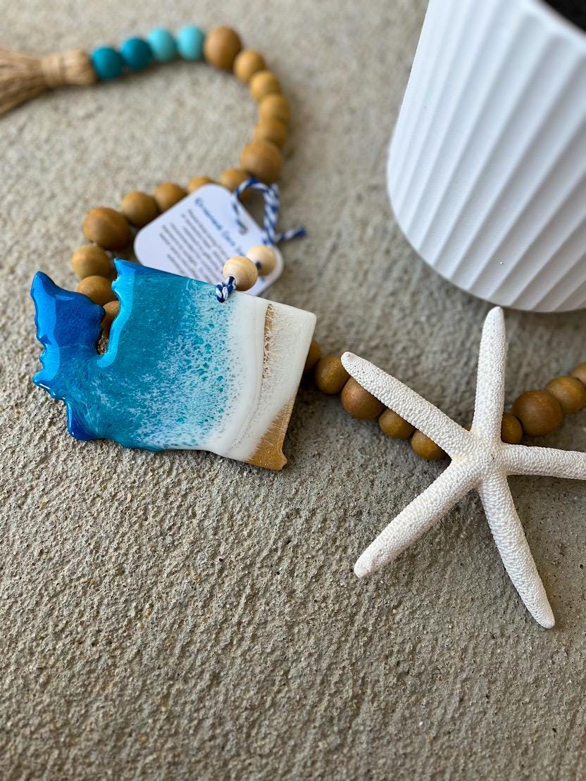 Washington State Beach Christmas Ornament