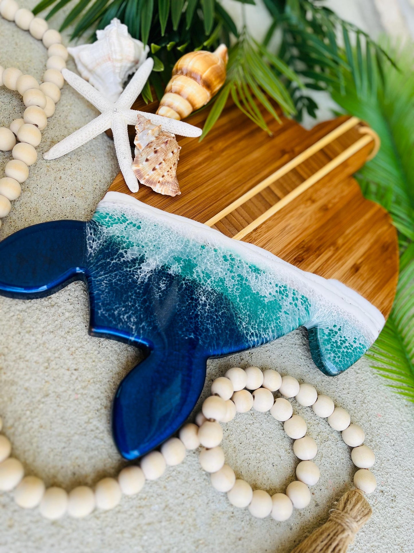 Sea Turtle Ocean Resin Serving Board