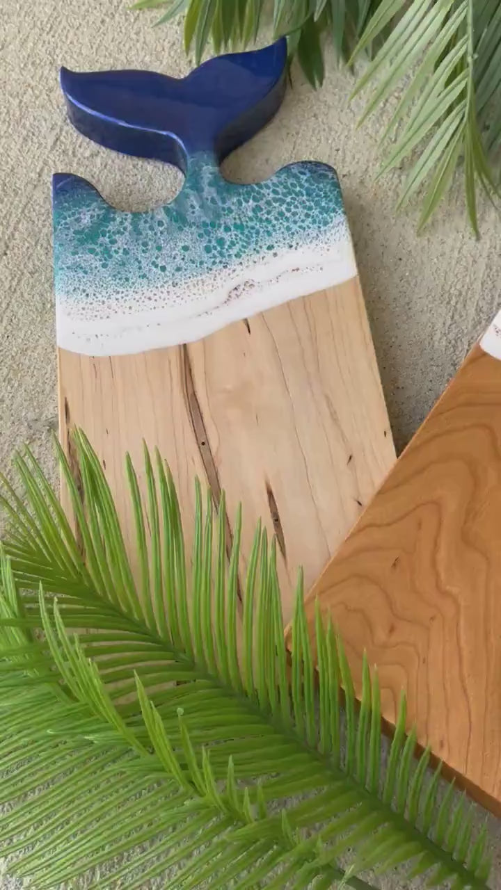 Mermaid Tail Wood Charcuterie Board