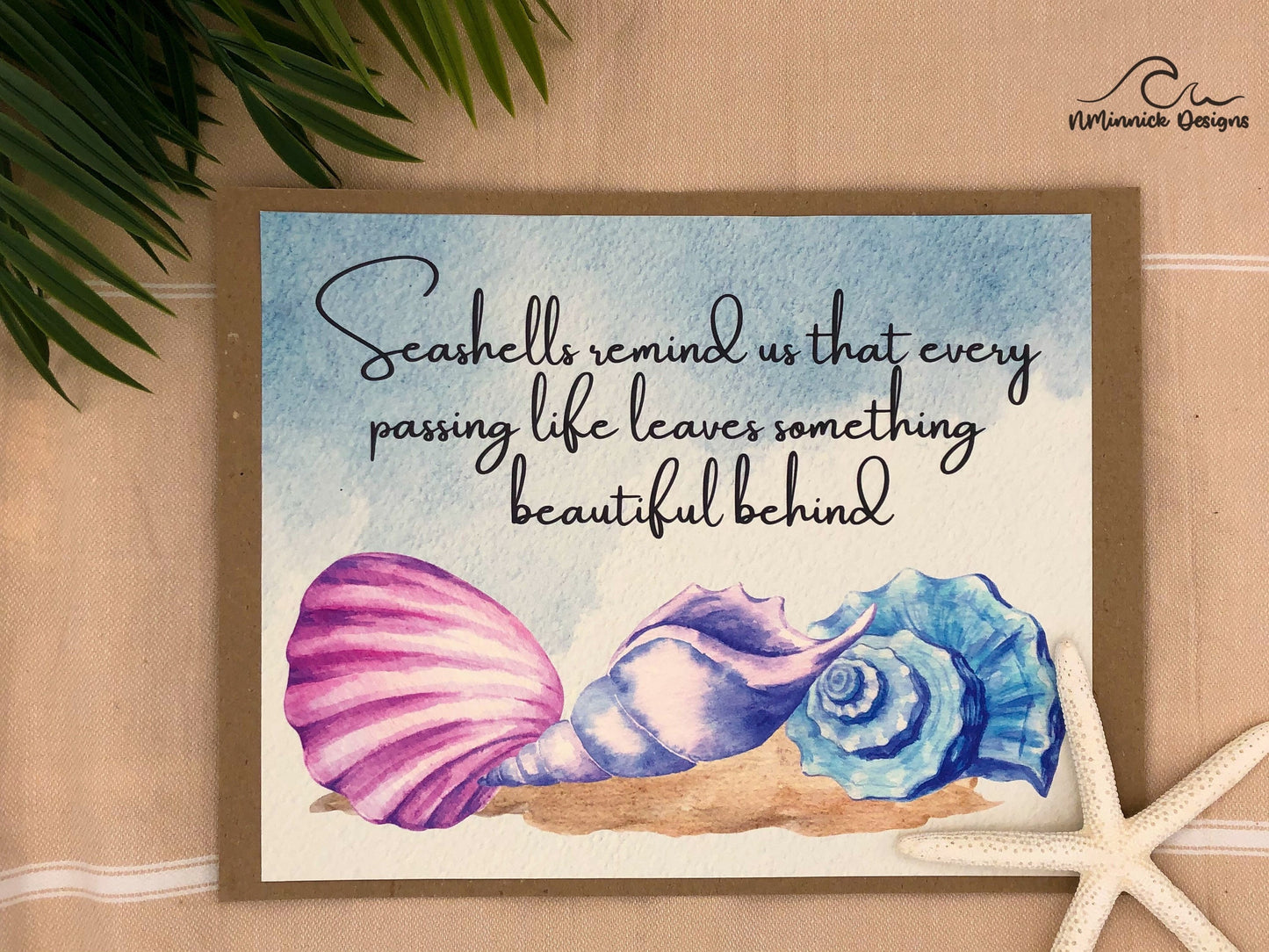 Seashells Remind Us Poem Print, In Memory Of, Seashell Wall Art Print, Sympathy Gift, Beach Wedding, Memorial Sign