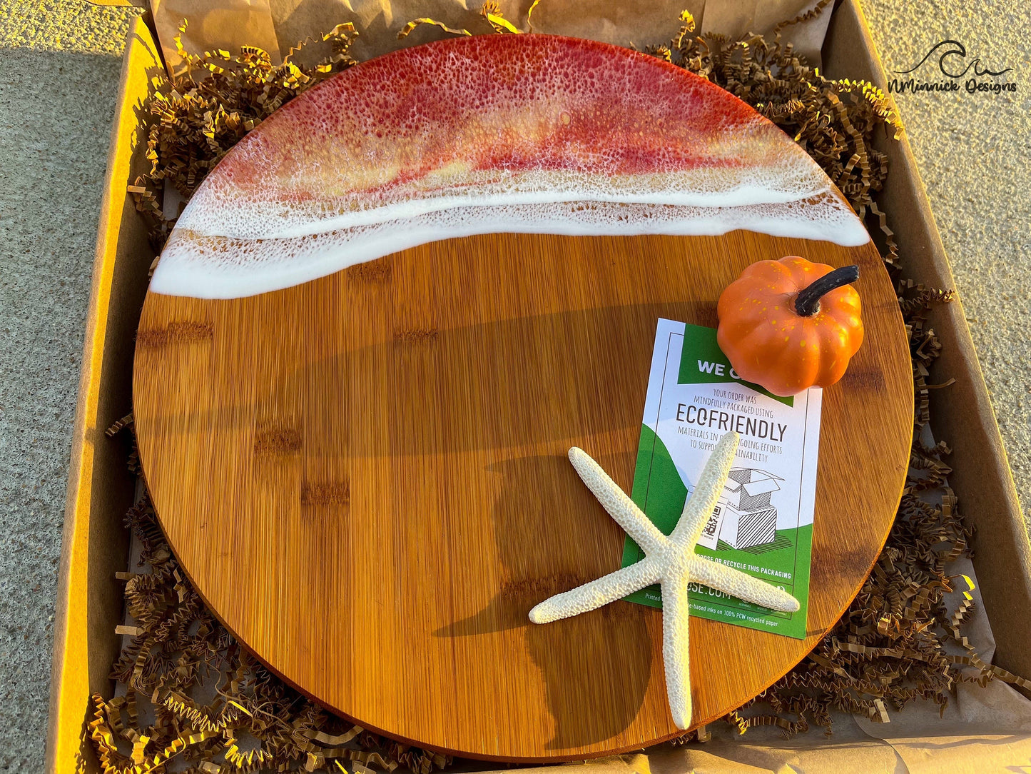 Autumn Ocean, Resin Lazy Susan, Thanksgiving Table Centerpiece, Coastal Lazy Susan, Autumn Decor, Fall Kitchen Decor, Fall Table Decor
