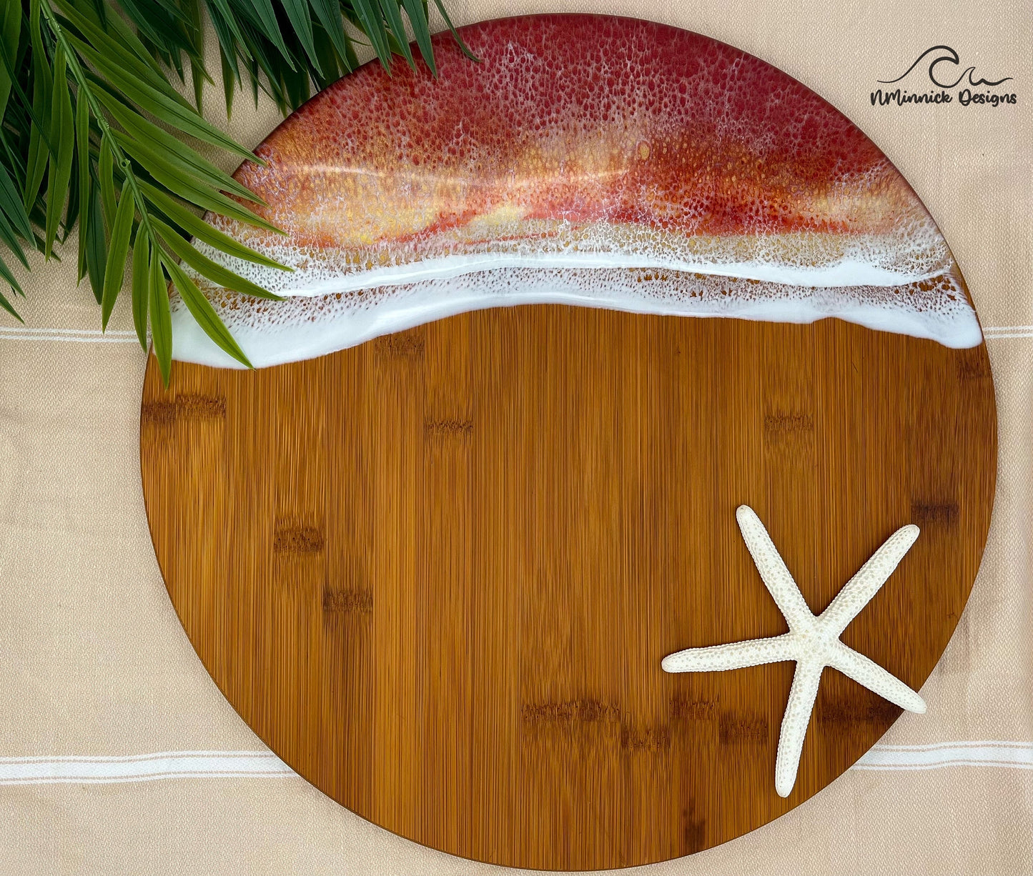 Autumn Ocean, Resin Lazy Susan, Thanksgiving Table Centerpiece, Coastal Lazy Susan, Autumn Decor, Fall Kitchen Decor, Fall Table Decor