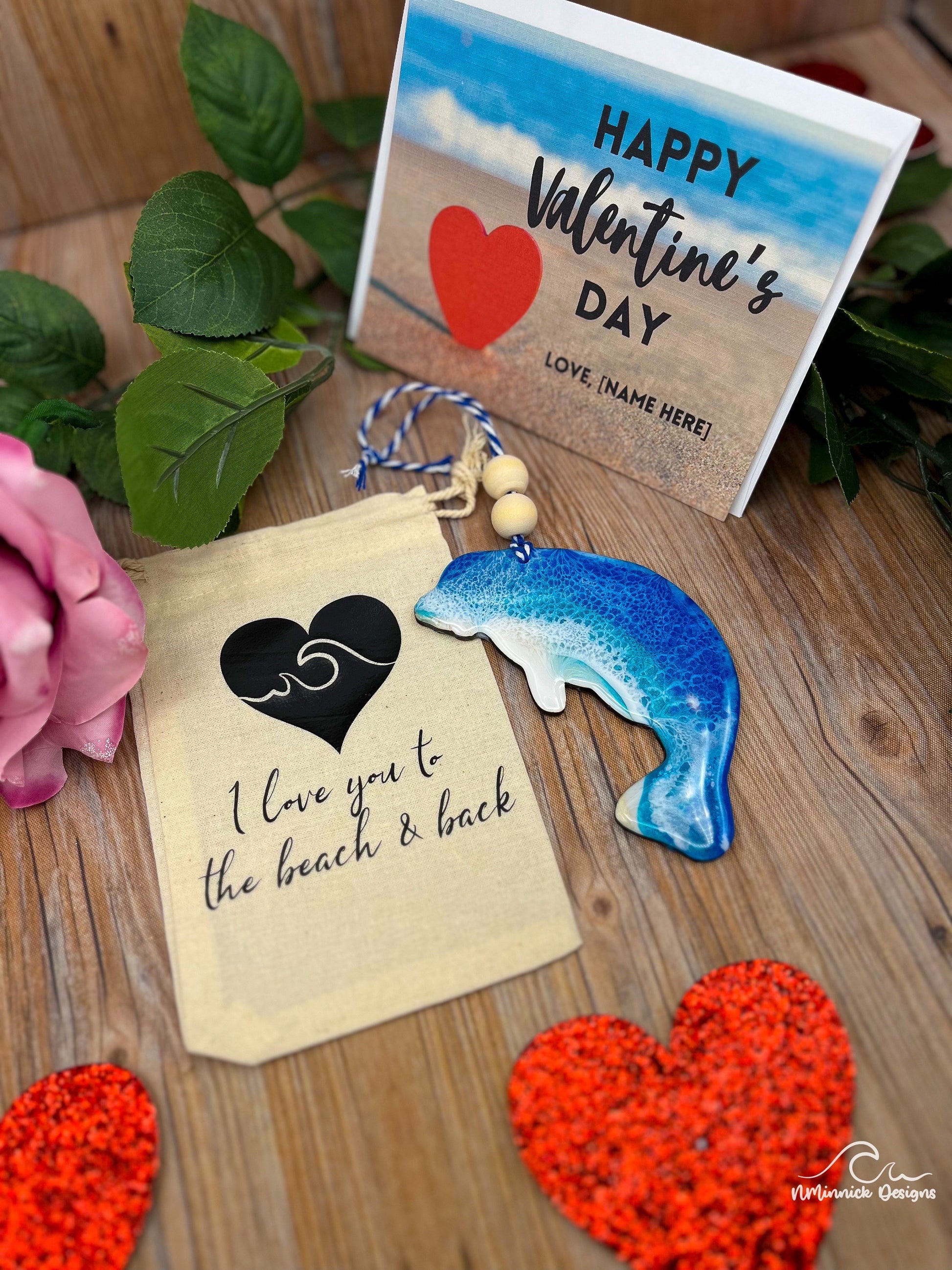 Manatee Ornament, Valentines Day Gift Box with Custom Card and Ornament Keeper Bag, Florida Manatee, Manatee Art