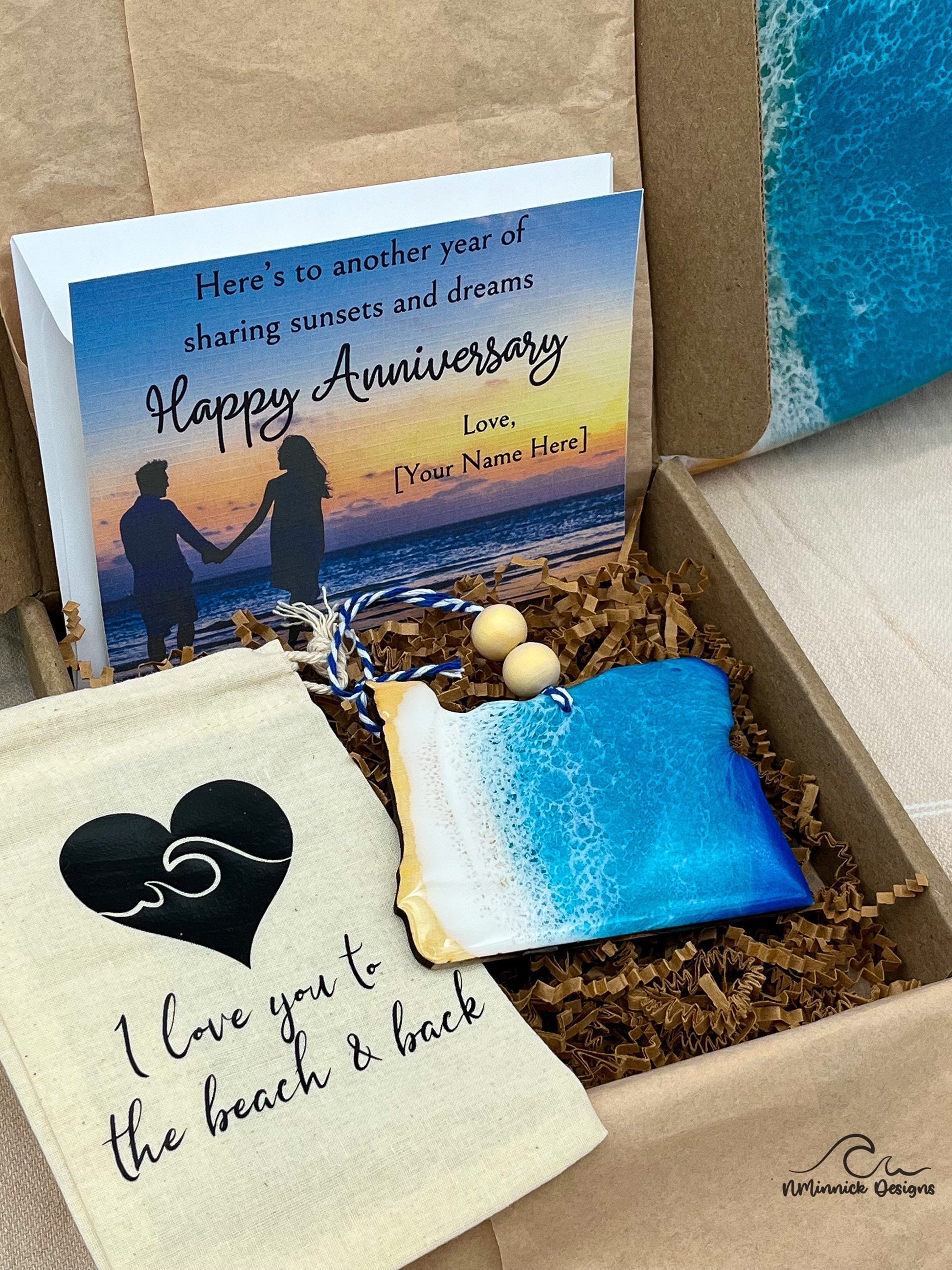 Oregon Ornament Valentines Day Gift Box with Custom Card and Ornament Keeper Bag
