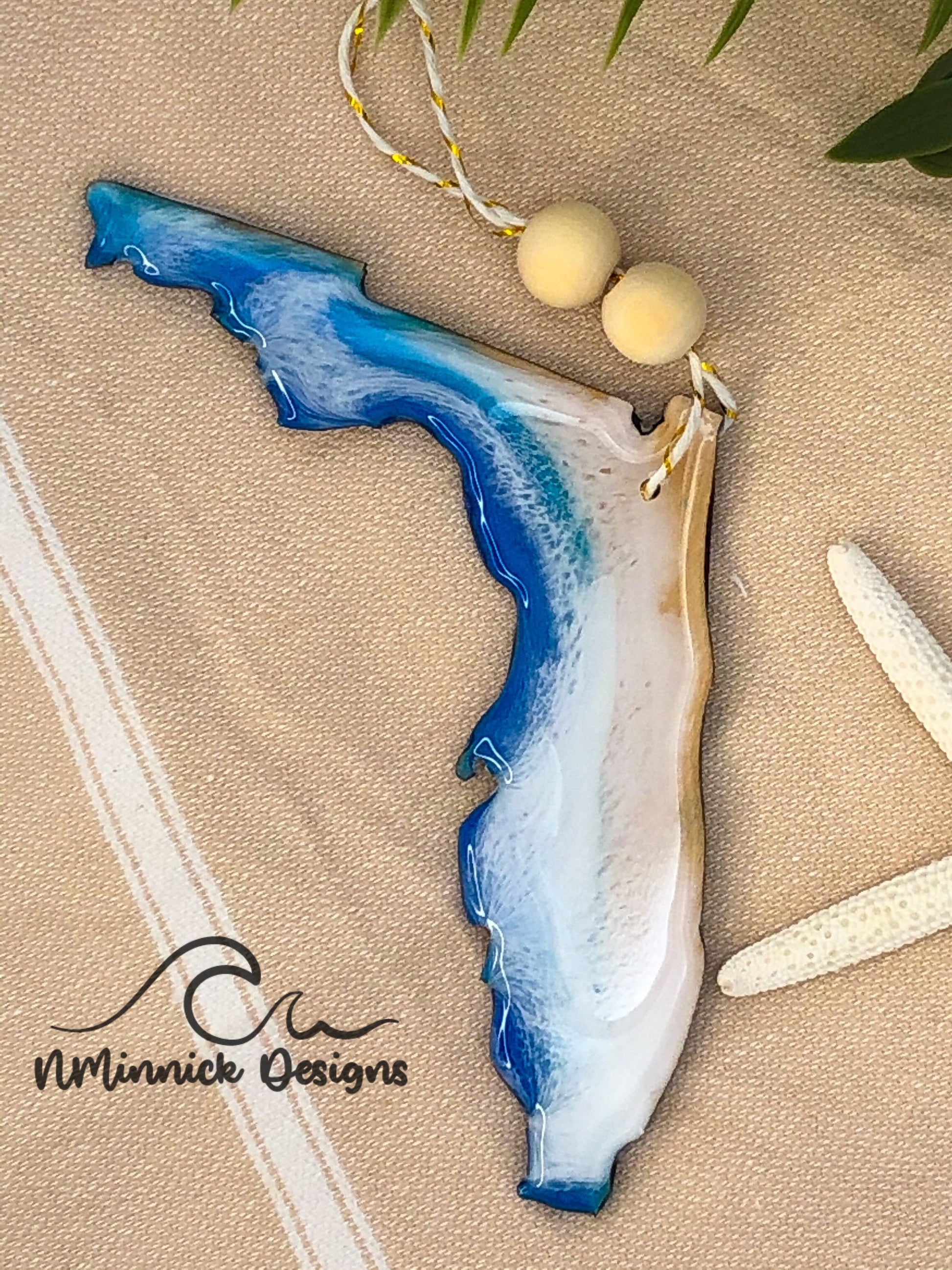 Florida Beach Christmas Ornament