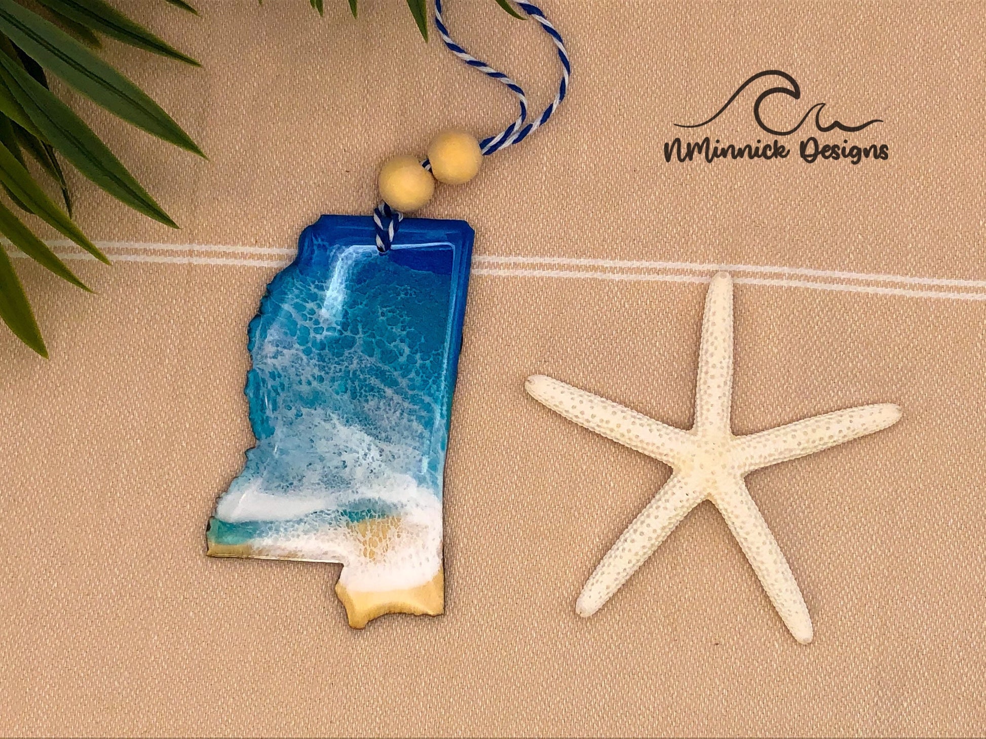 Mississippi Beach Christmas Ornament