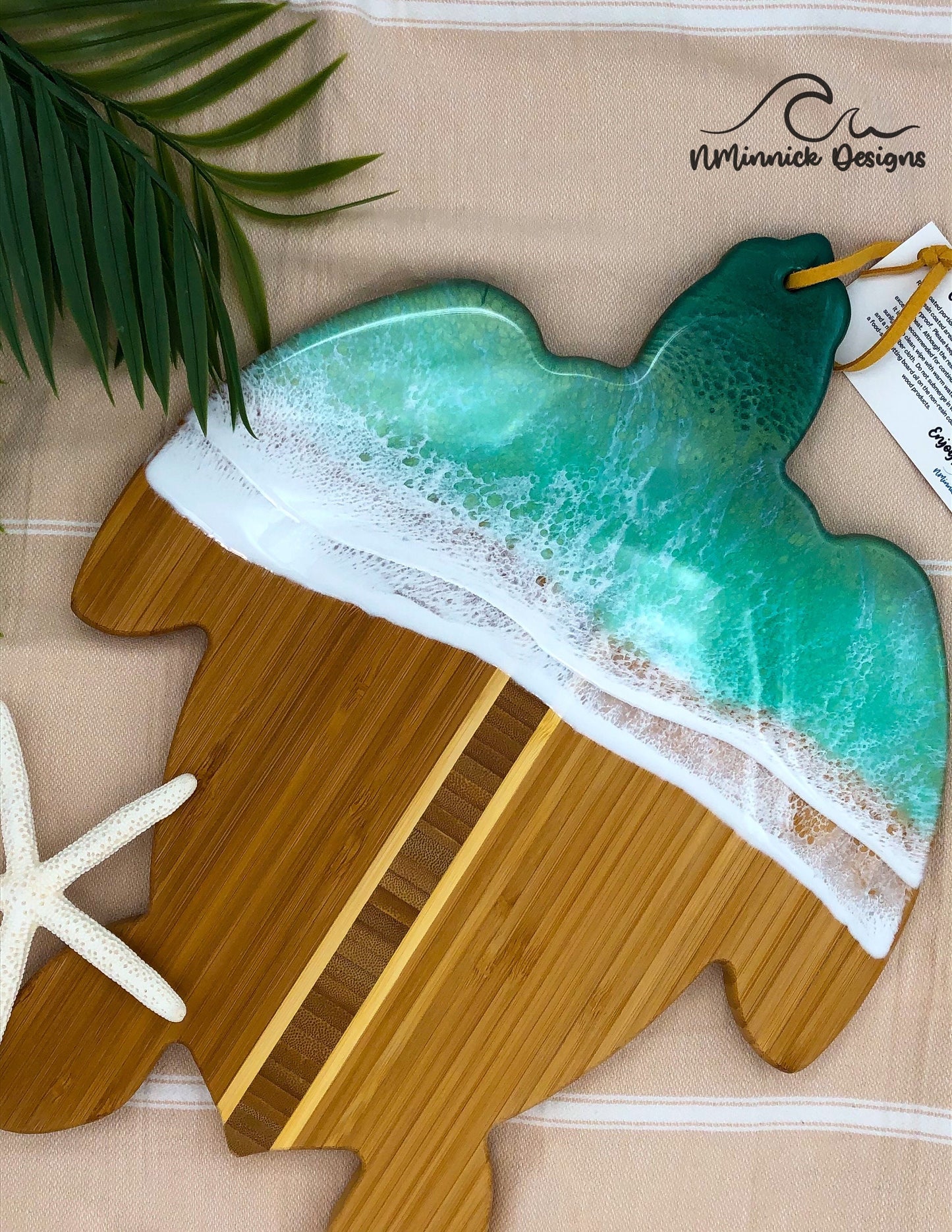Sea Turtle Ocean Resin Serving Board