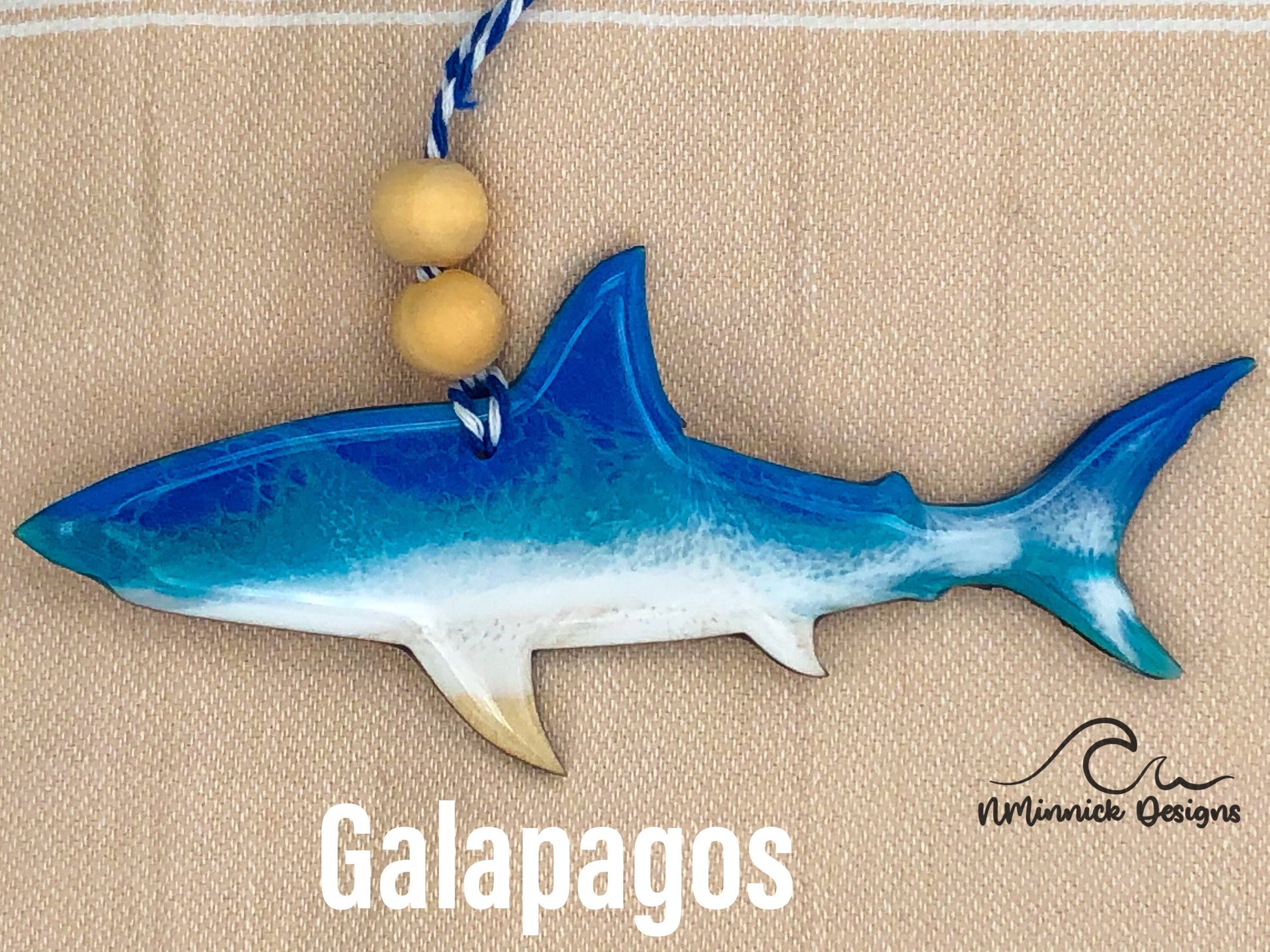 Shark Beach Christmas Ornament