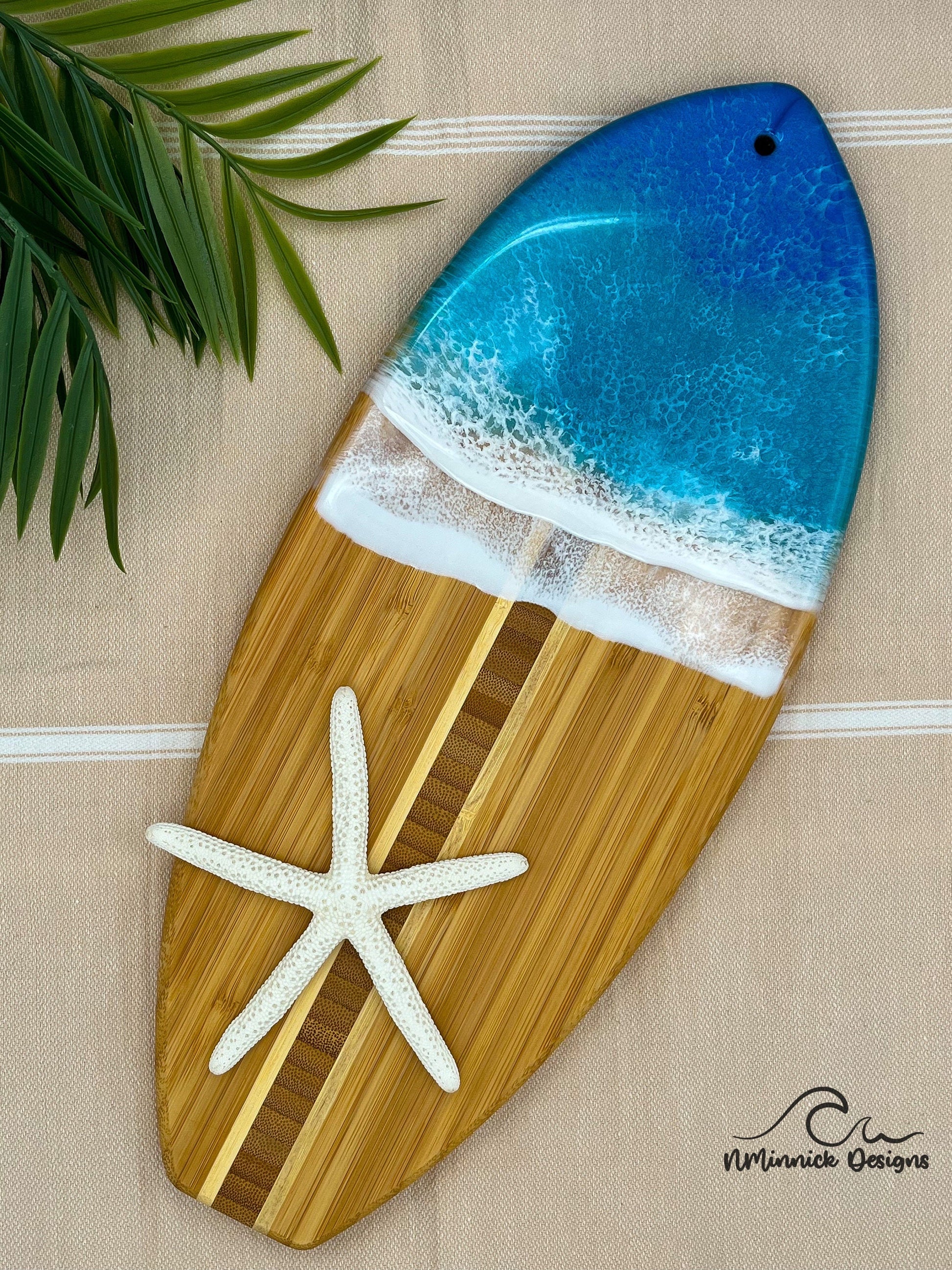 Surf Board Ocean Charcuterie Board